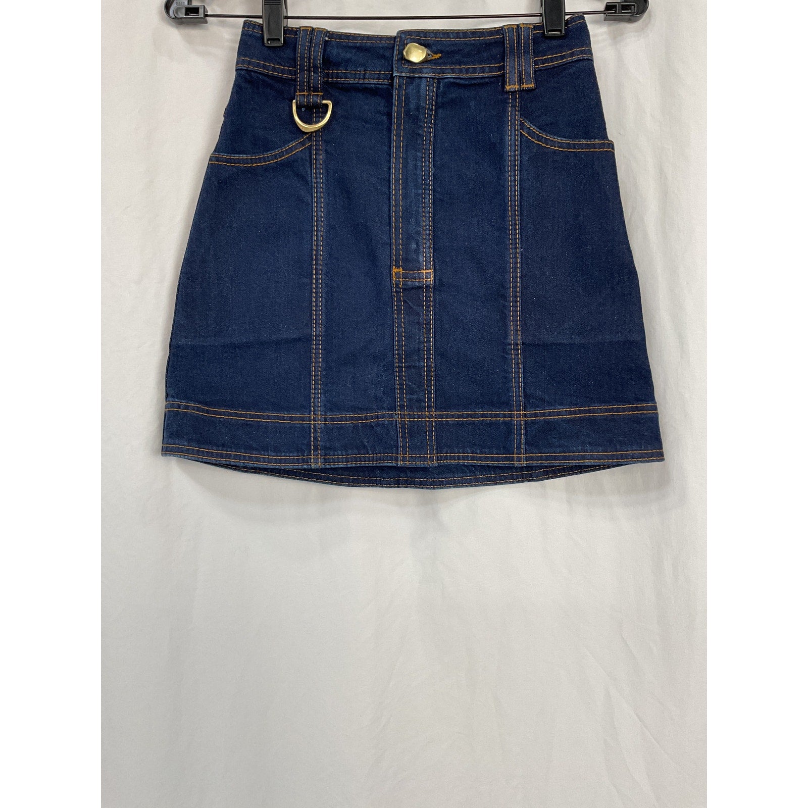 Aje 'Resonance' Blue Cotton Denim Mini Skirt Size 4