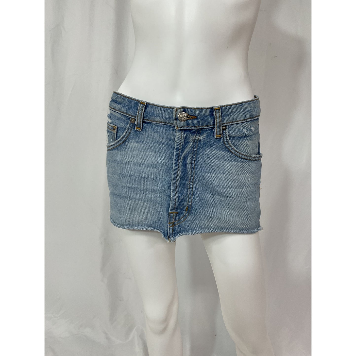 Eb Denim 'Vintage' Blue Denim Mini Skirt Size XS