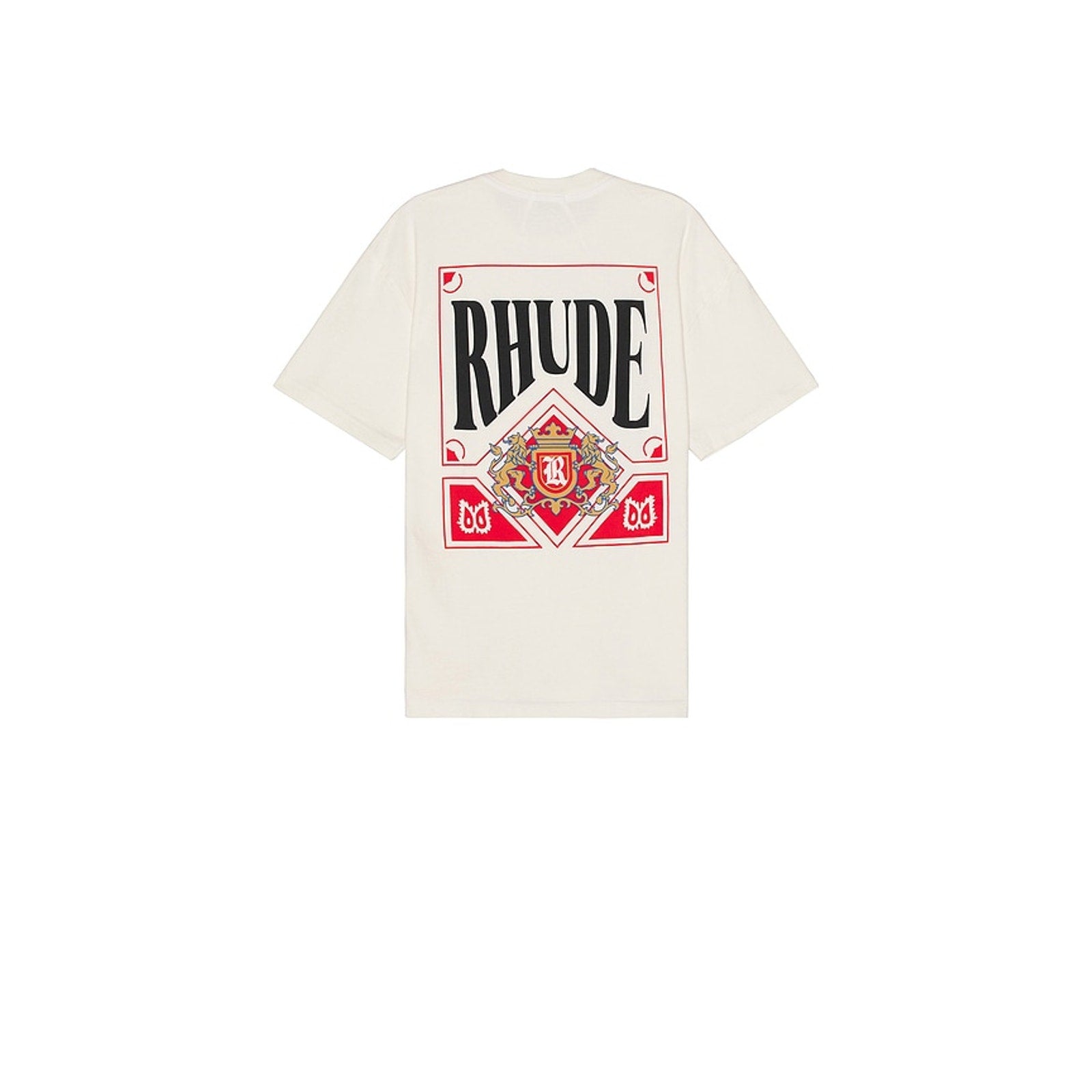 Rhude 'Card' White Cotton Tee Size XL