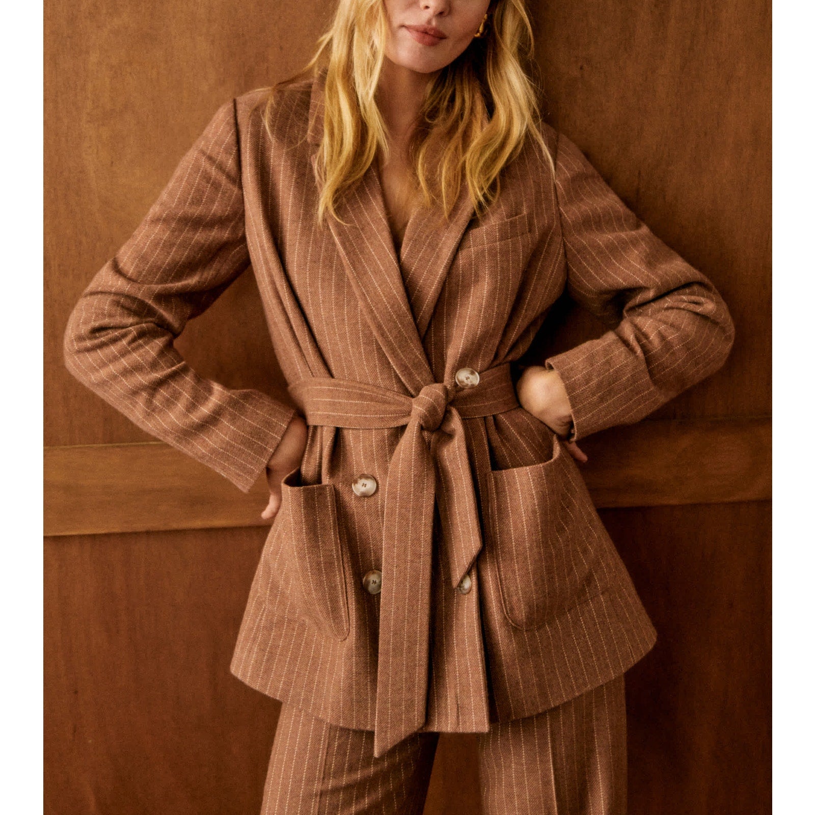 S�zane 'Beryn' Brown Wool Jacket Size 34