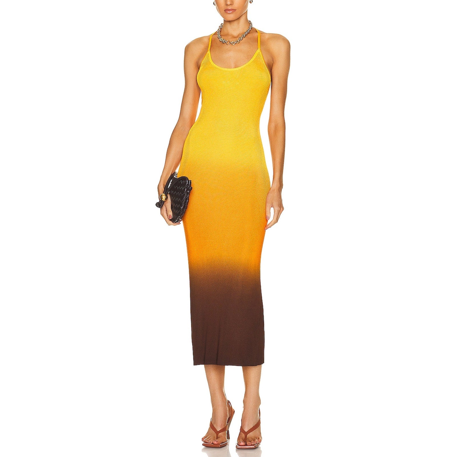 Auteur 'Lulu Ombre' Yellow Bar Dress Size S