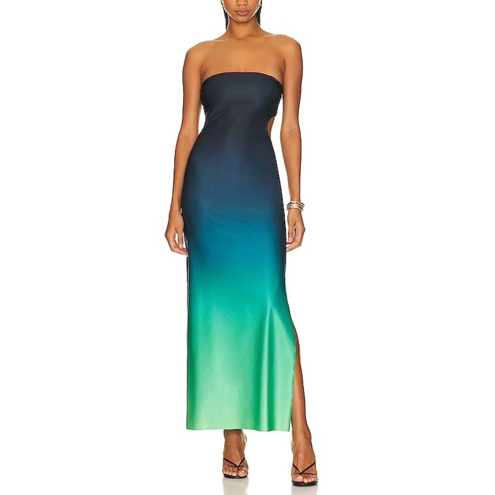 Baobab 'Mambo' Blue Satin Back Cut Out Dress Size XL