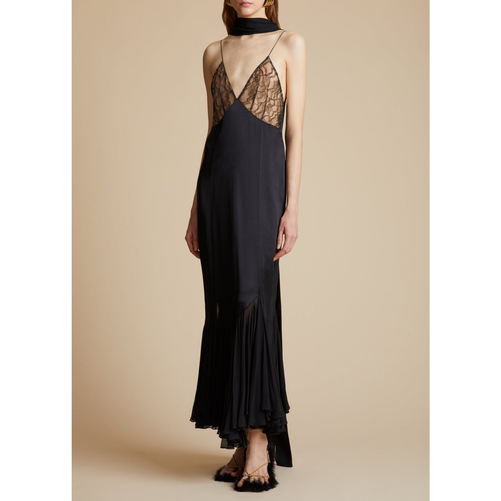Khaite 'Candita' Black Silk Dress Size 0
