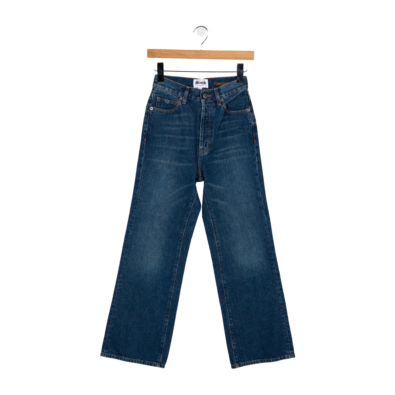 Rouje High-Rise Blue Wide Leg Denim Jeans Size 24