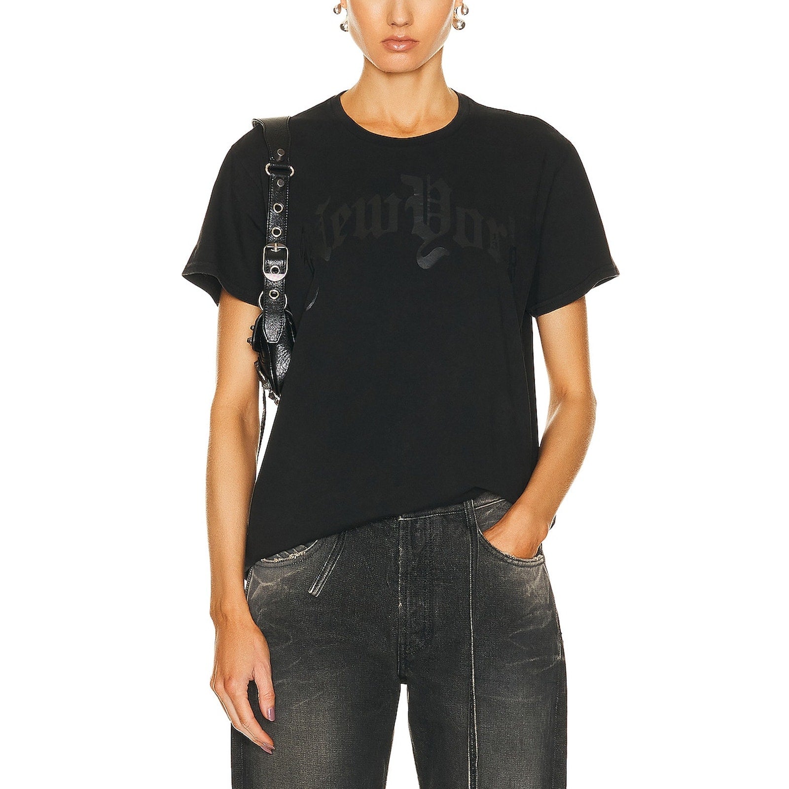R13 'New York Boy' Black Tee Size S