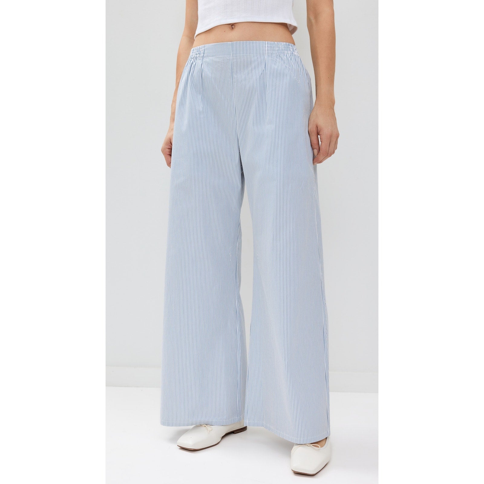 Leset 'Yoshi' Blue Cotton Wide Leg Boxer Pants Size M