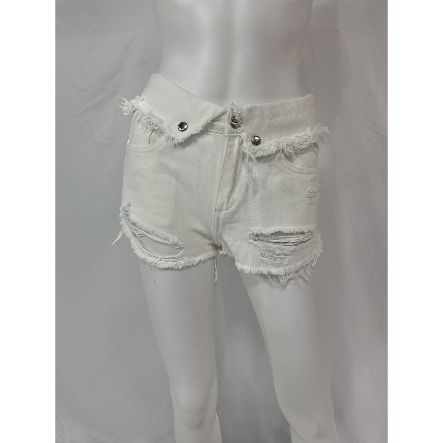 Ser.O.Ya 'Mason' White Denim Jean Shorts Size 25