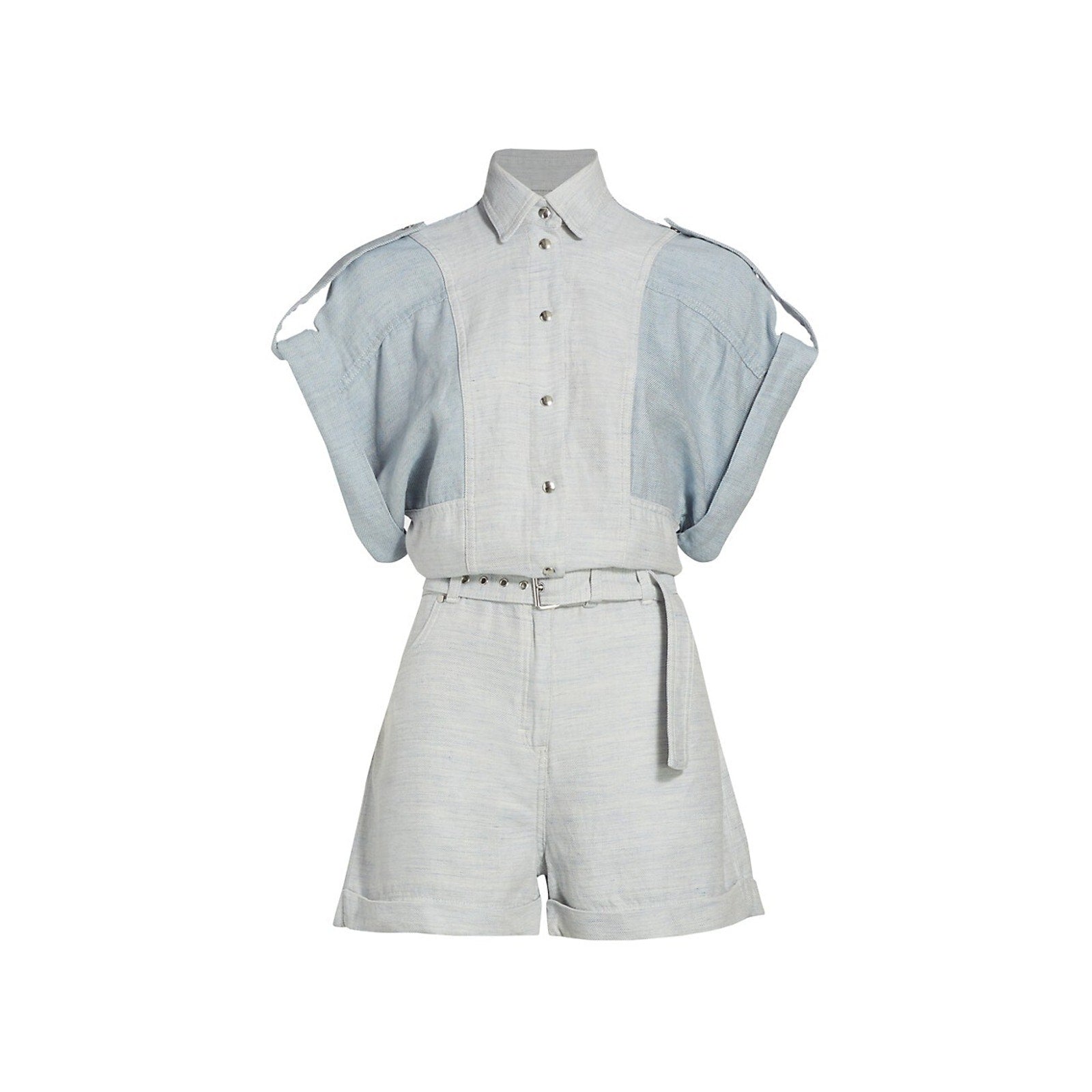Iro 'Landemon' Blue Cotton Romper Size 40