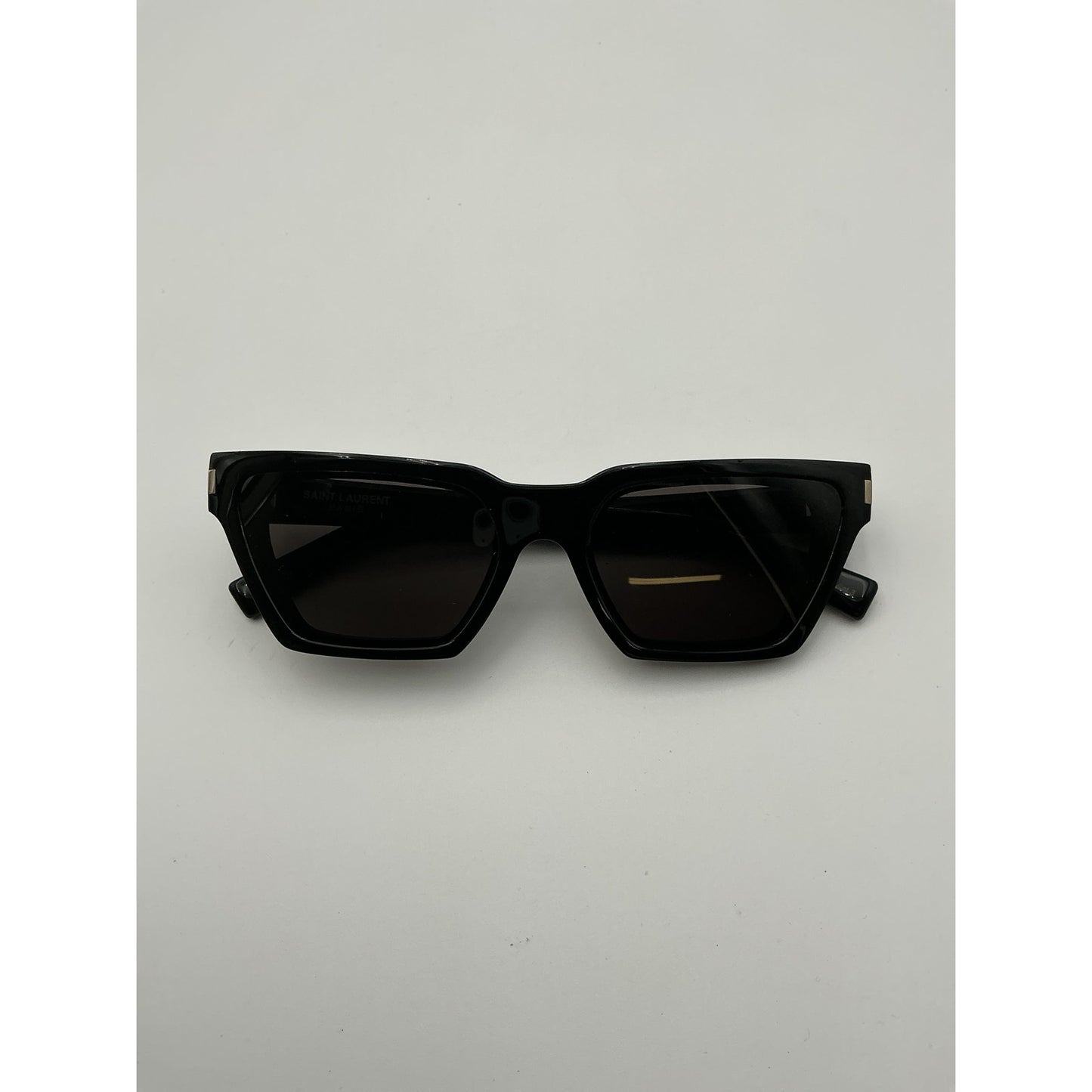 Saint Laurent Eyewear Black Acetate Calista Cat-Eye Acetate Sunglasses Size OS