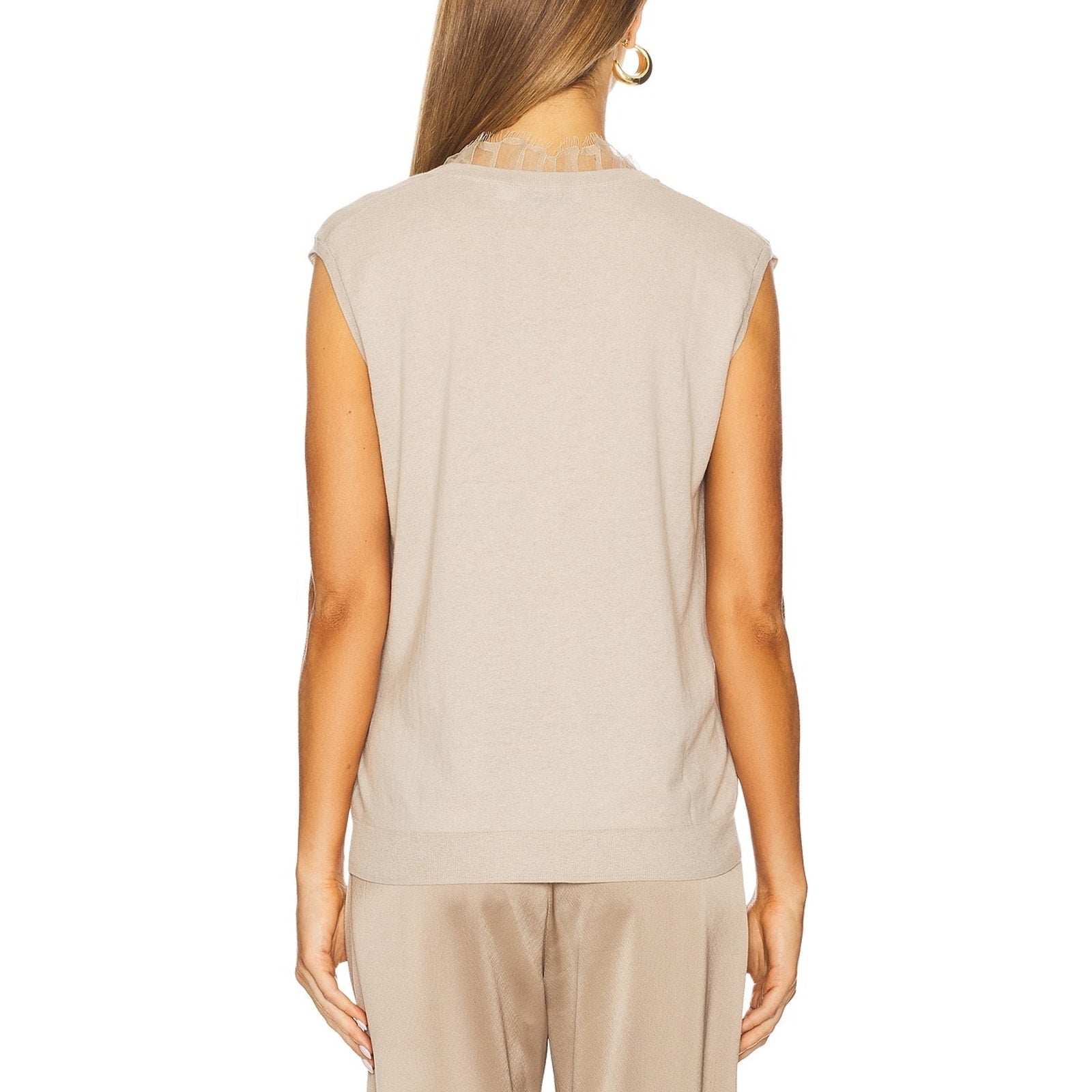 Iro 'Jayda' Tan Cotton Top Size M