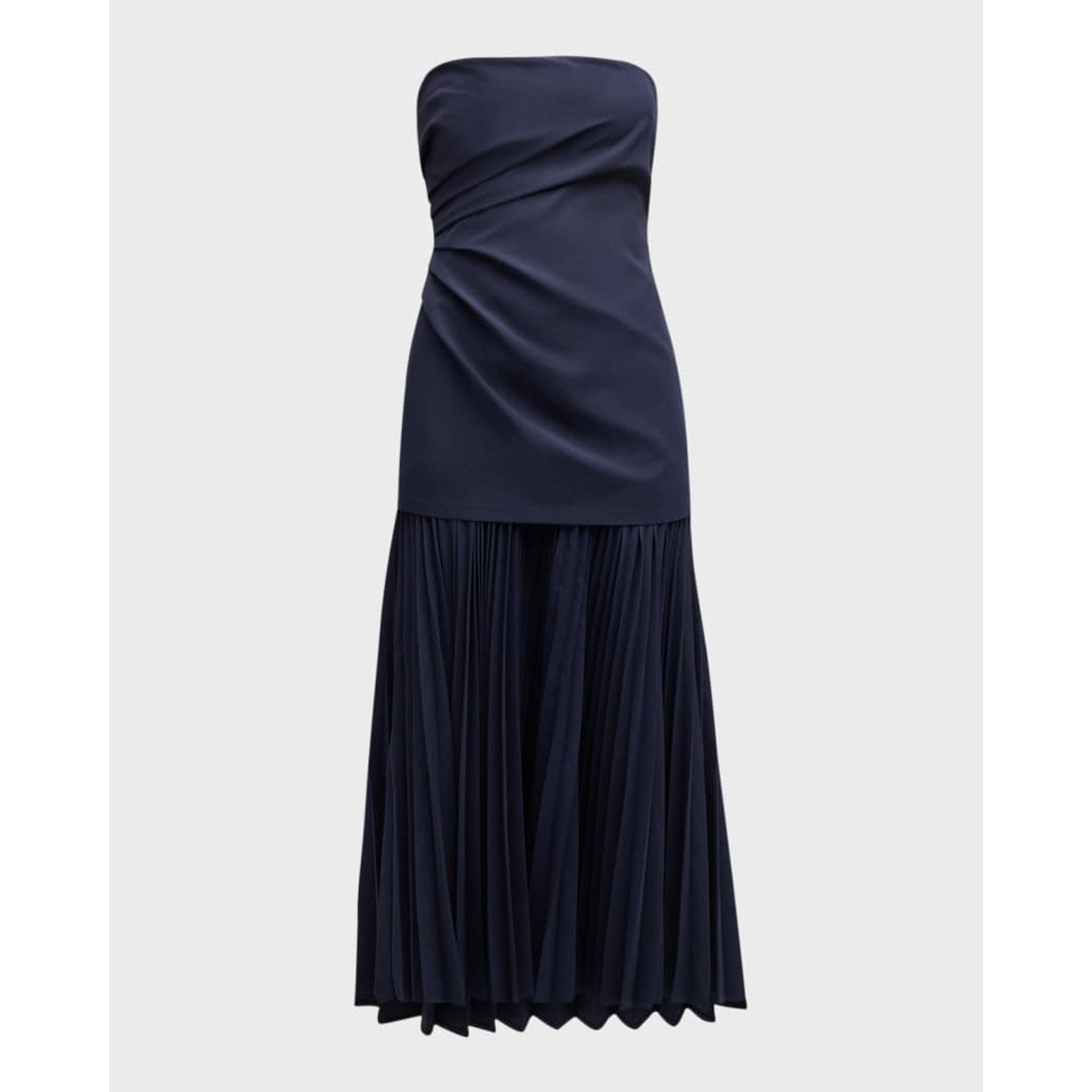 A.L.C. 'Austin' Navy Strapless Drop-Waist Poly Cotton Bend Maxi Dress Size 0 - NWT