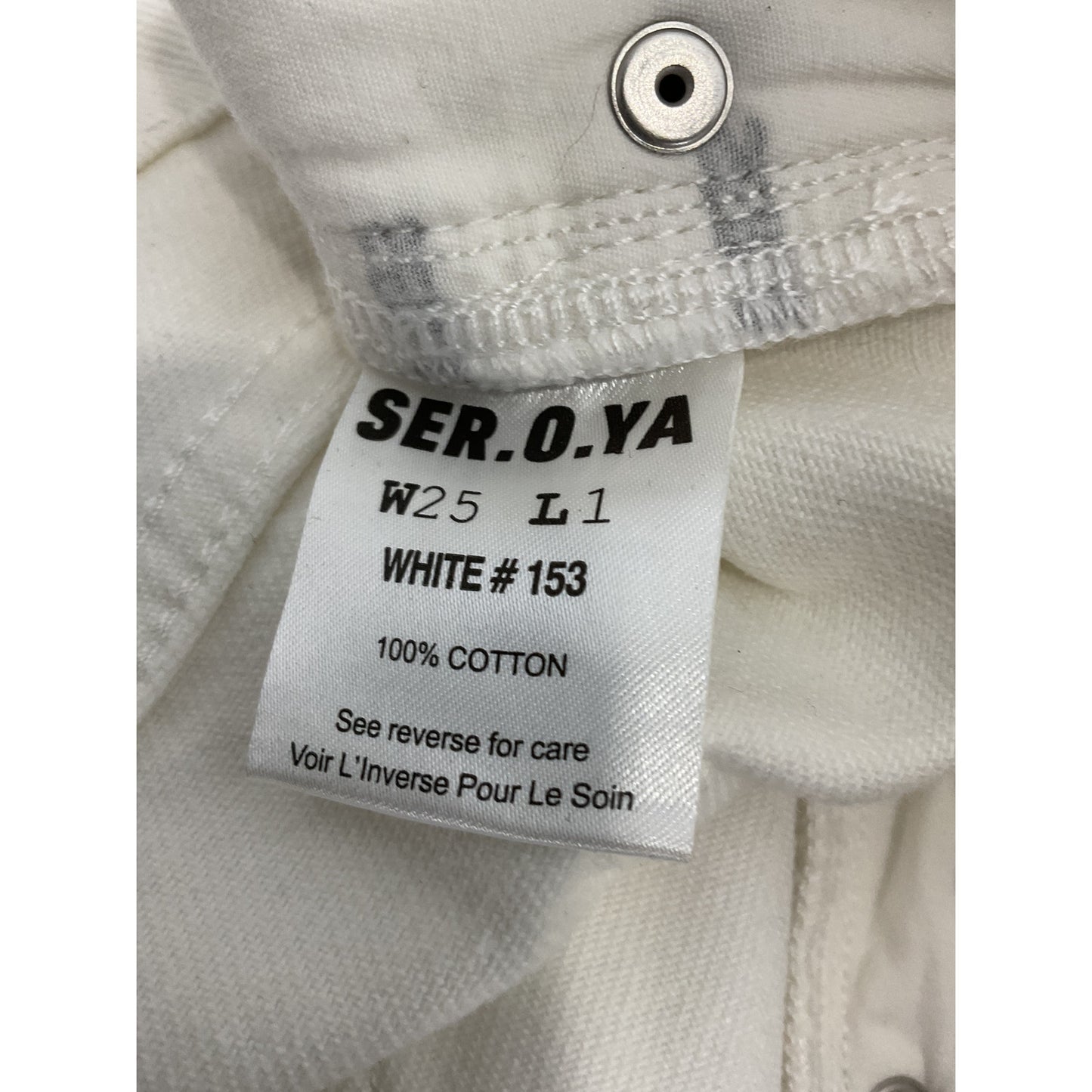 Ser.O.Ya 'Mason' White Denim Jean Shorts Size 25