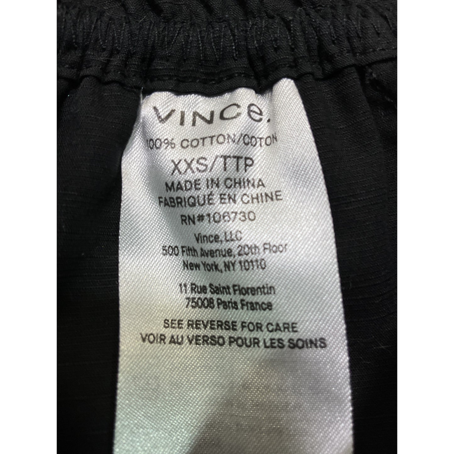 Vince 'Smocked' Black Shorts Size XXS