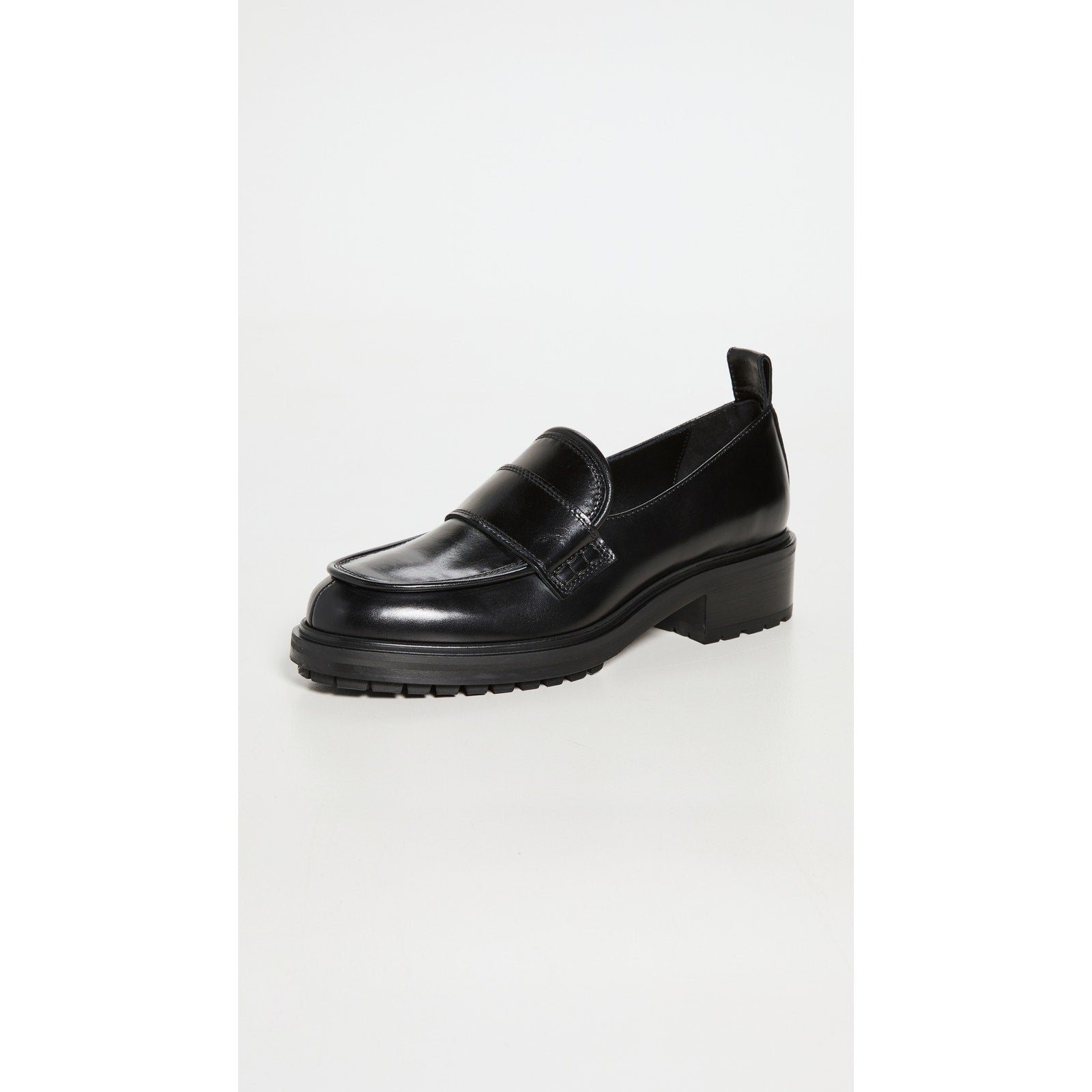 Aeyde 'Ruth' Black Leather Loafers Size 9.5