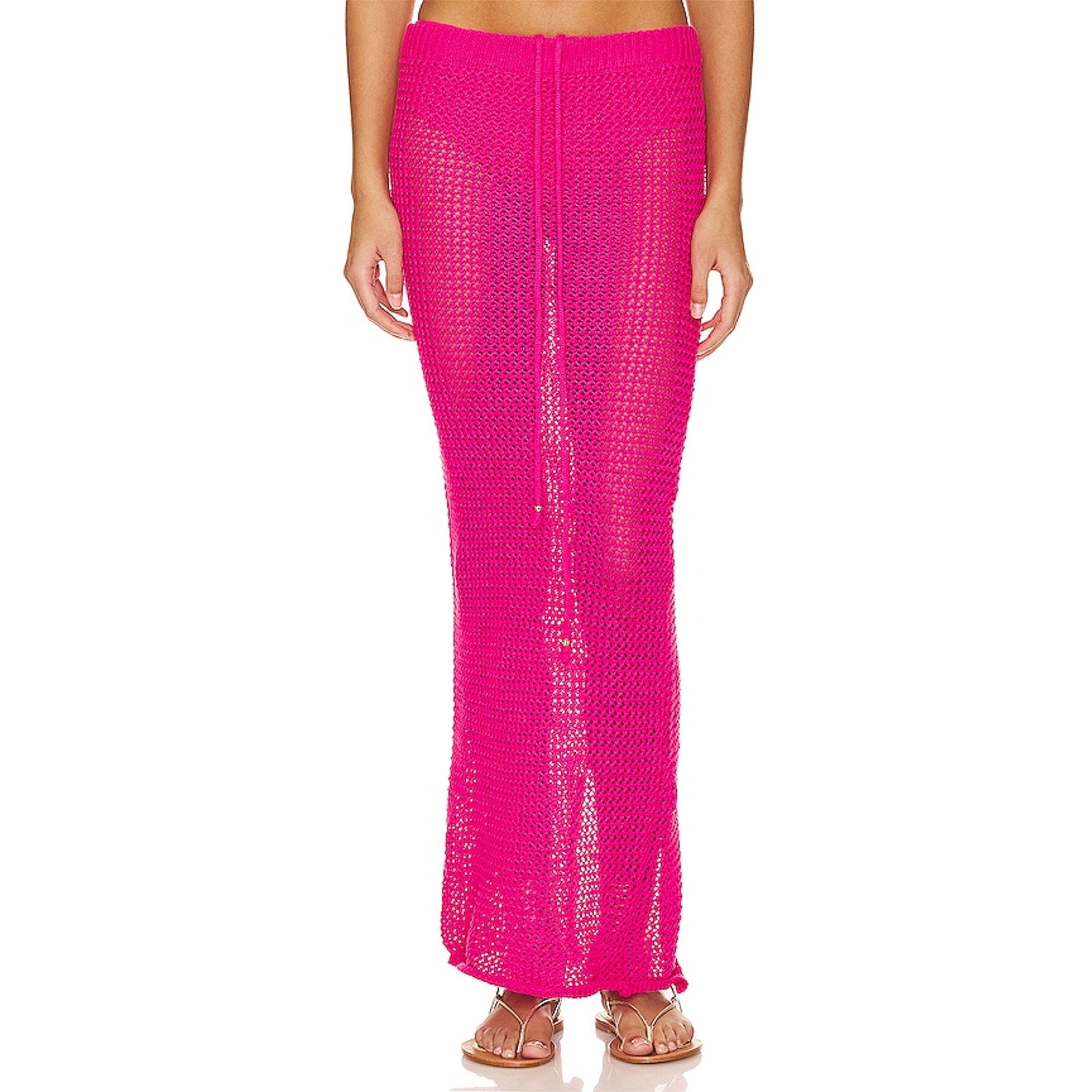 Bananhot 'Aria' Pink Crochet Skirt Size XS