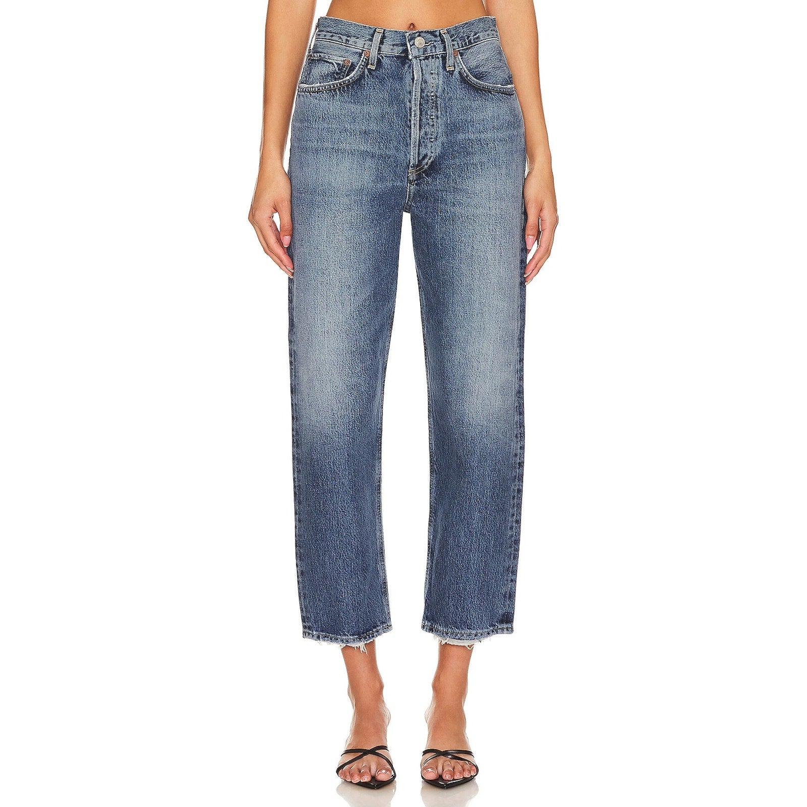 Agolde '90'S' Blue Cotton Crop Denim Jean Size 26