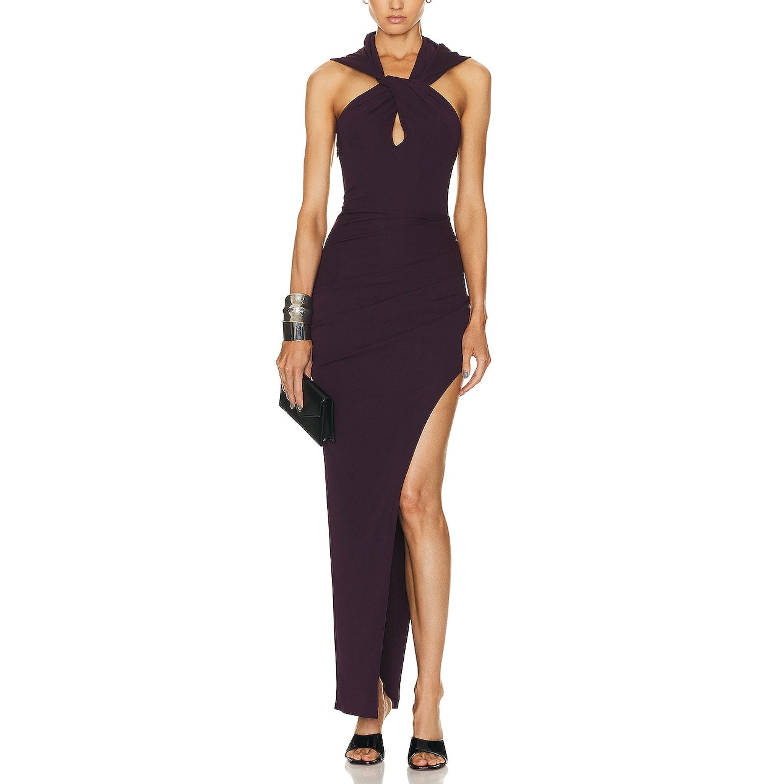 Nicholas 'Charmaine' Black Hooded Gown Size 8