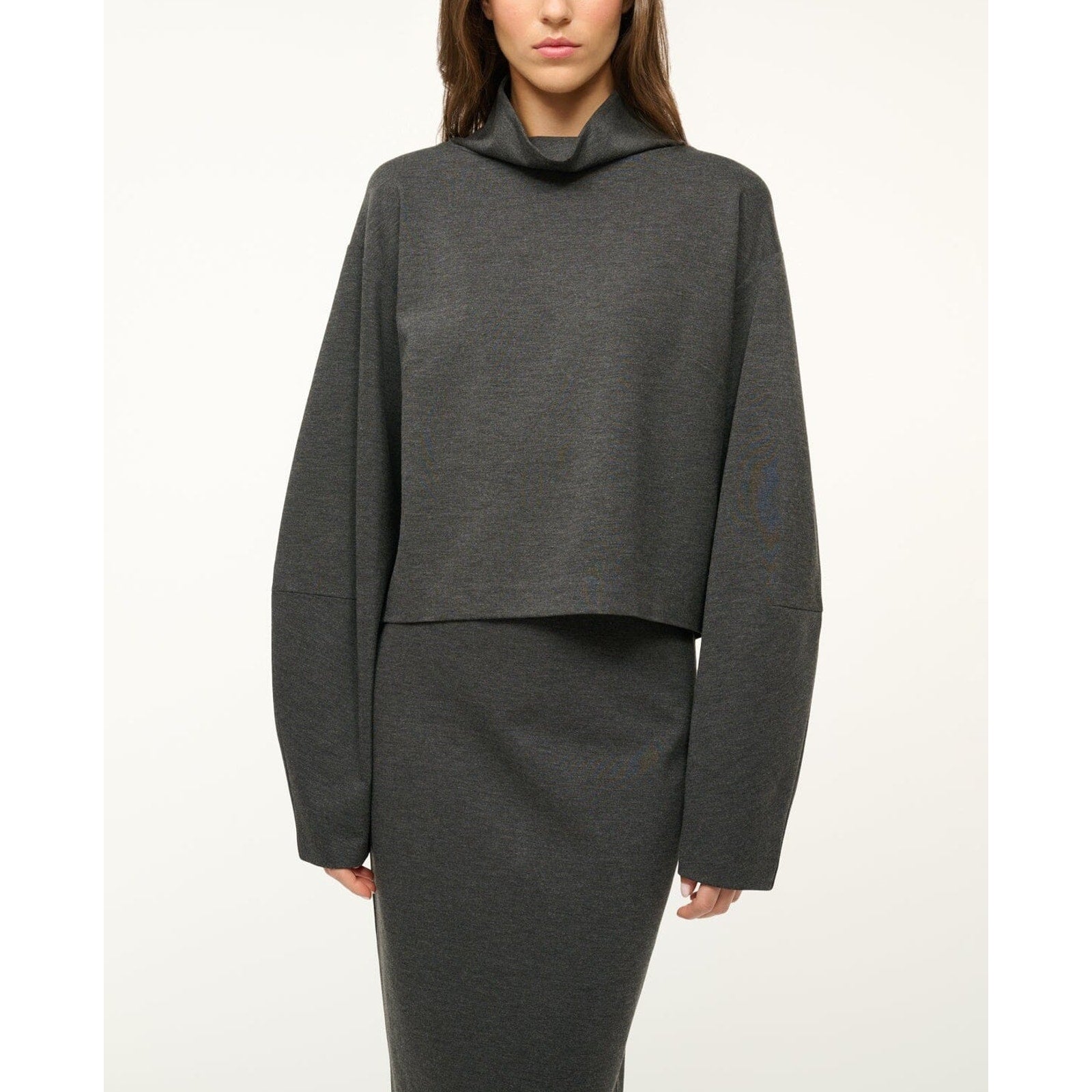 Staud 'Binoche' Grey Viscose Top Size L