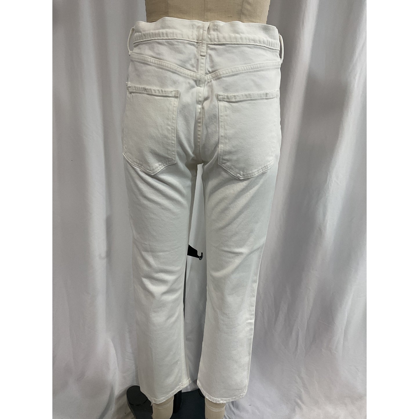 Agolde 'Riley' White Crop Denim Jeans Size 29