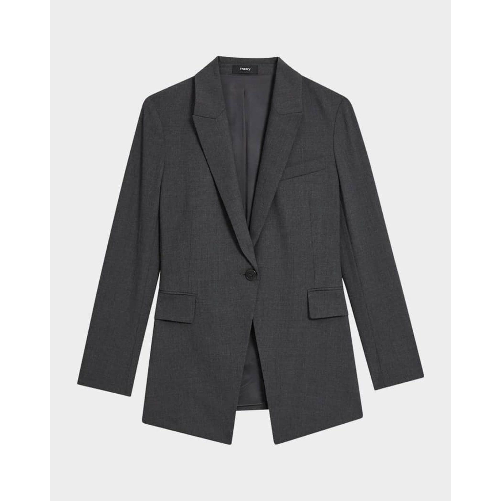 Theory 'Etiennette' Grey Wool Blazer Size 2 - NWT