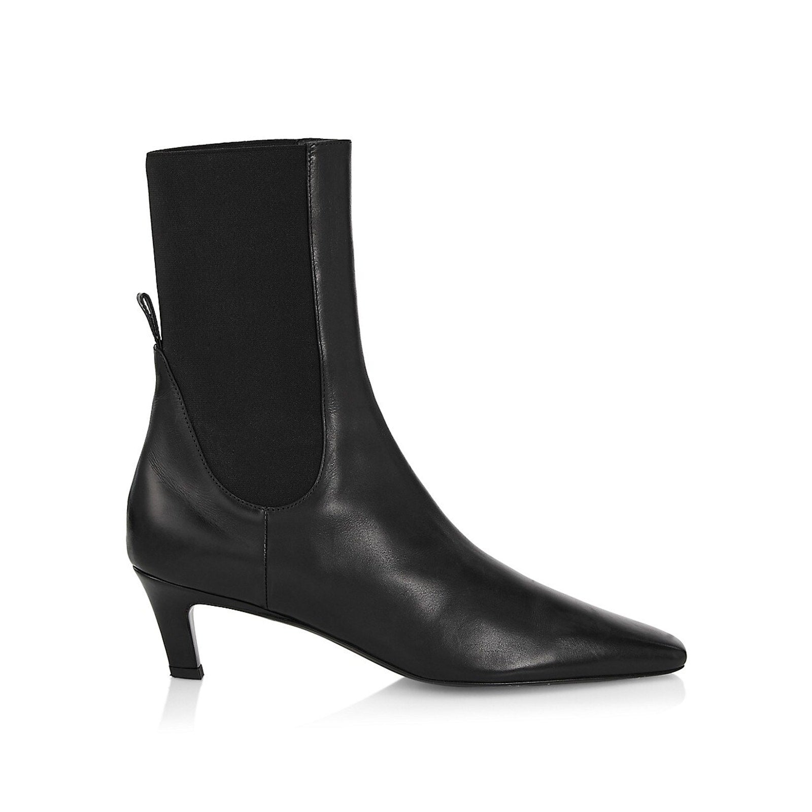 Toteme Ankle Black Leather Boots Size 8