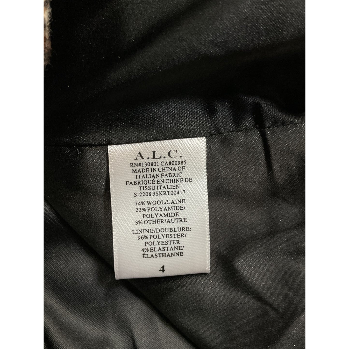 A.L.C. 'Rylee' Brown Plaid Mini Skirt Size 4