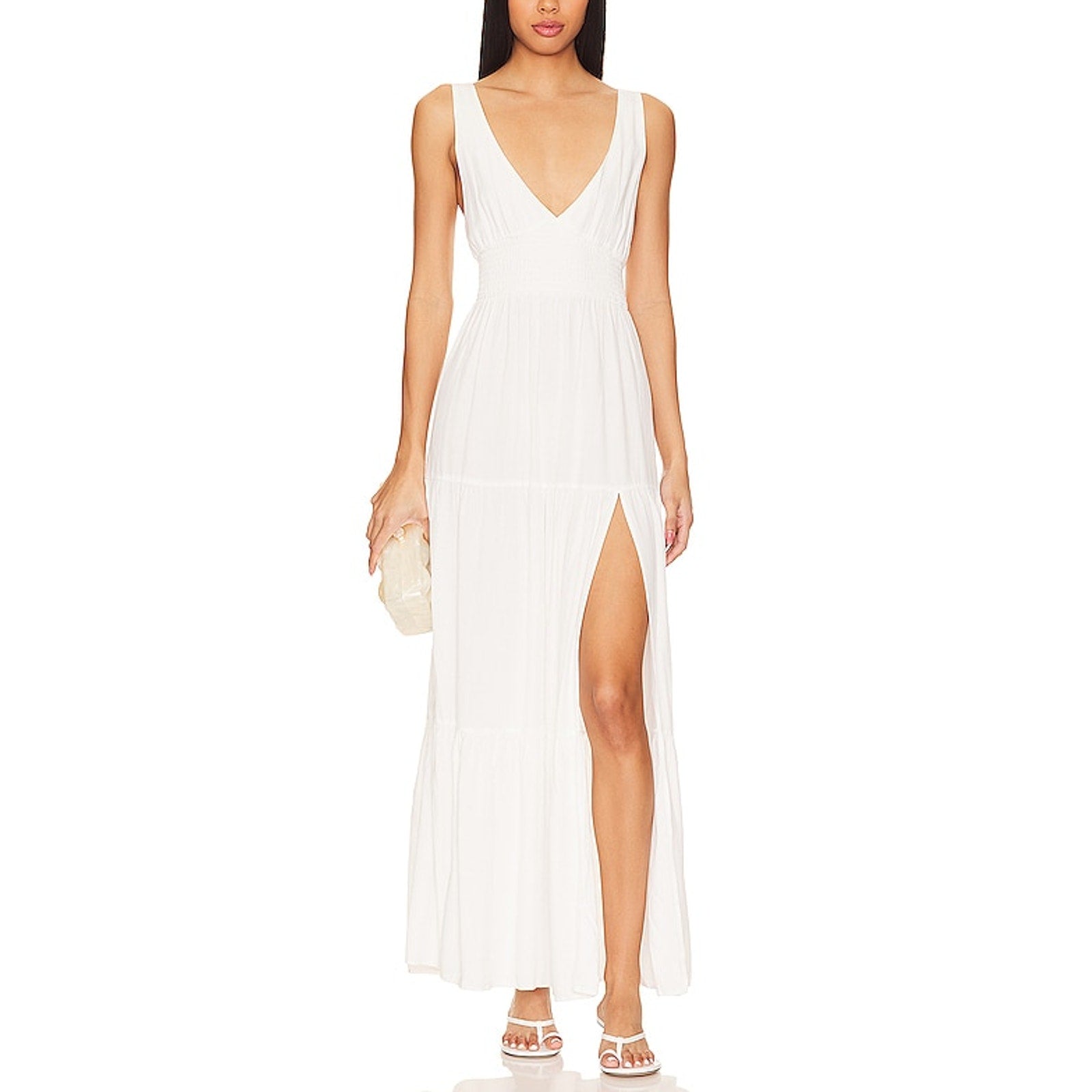 Lspace 'Lilikoi' White Linen Dress Size S