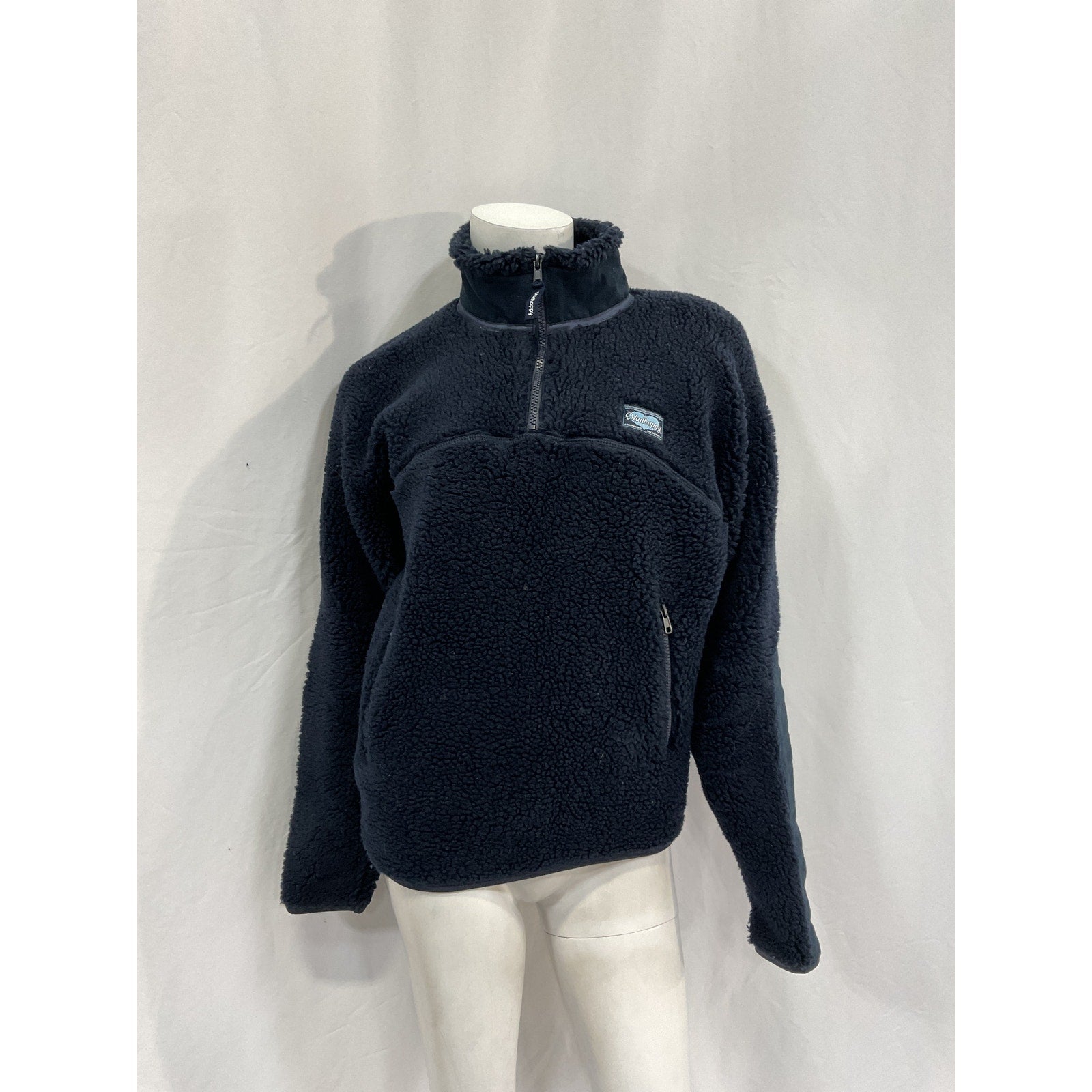 Madhappy 'Fall' Navy Sherpa Half Zip Size XS