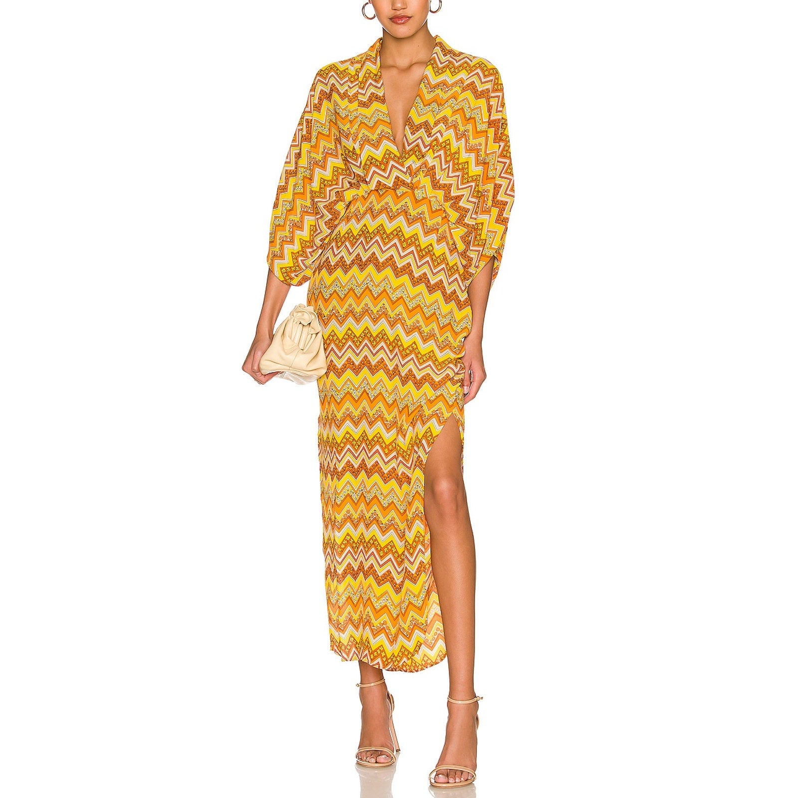 Swf 'Plunge' Yellow Rayon Dress Size XS