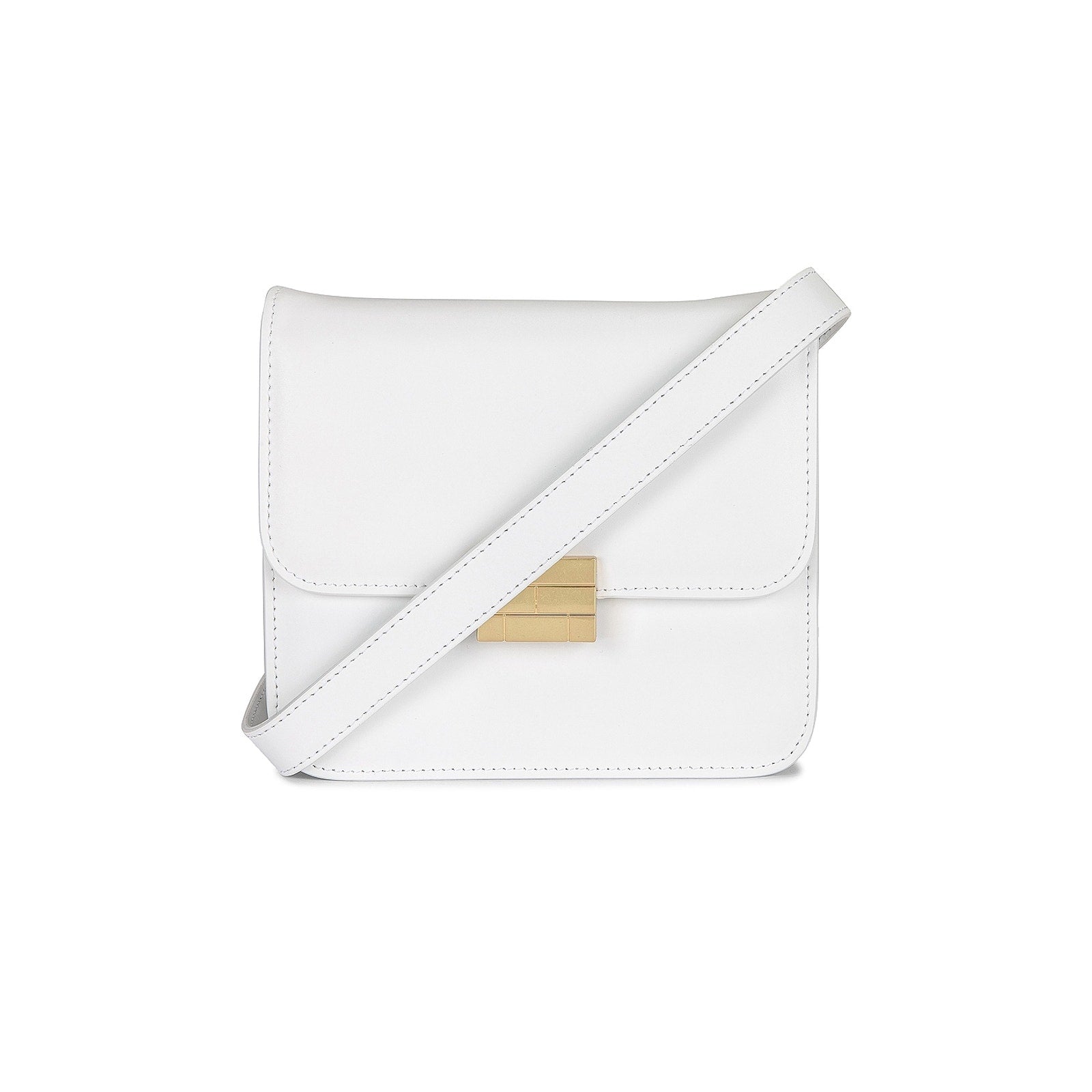 Frame 'Le Signature' White Canvas and Suede Leather Mini Bag