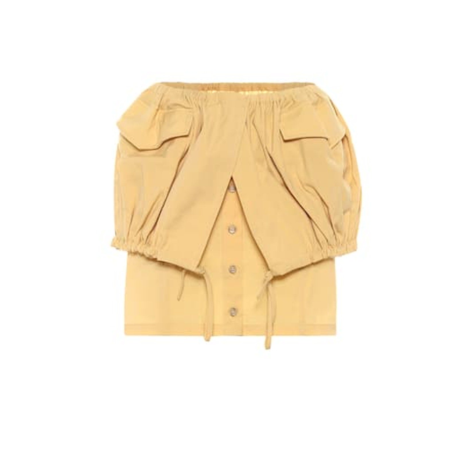 Jacquemus 'La Jupe Cueillette' Yellow Button Front Mini Skirt Size 36 - NWT