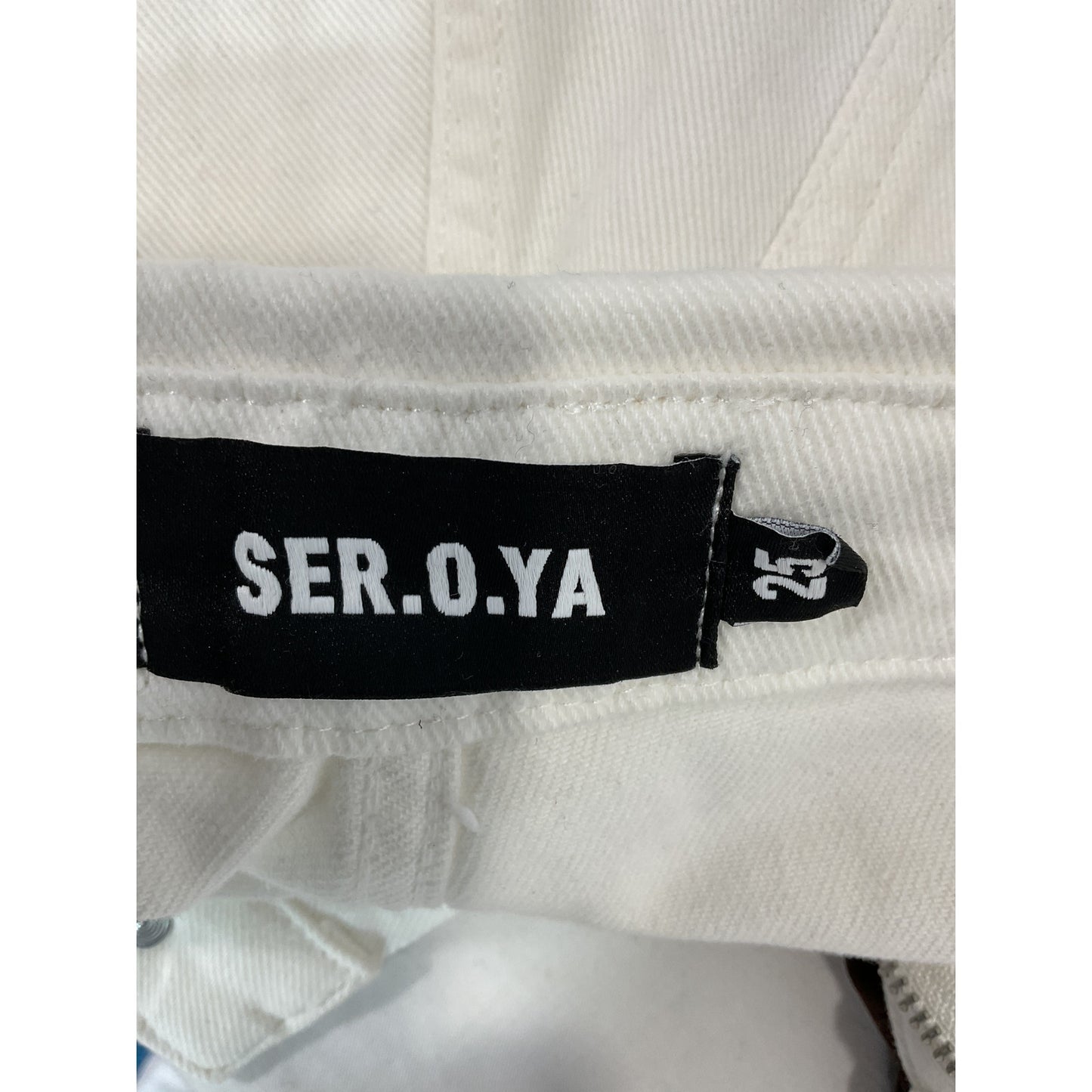 Ser.O.Ya 'Mason' White Denim Jean Shorts Size 25