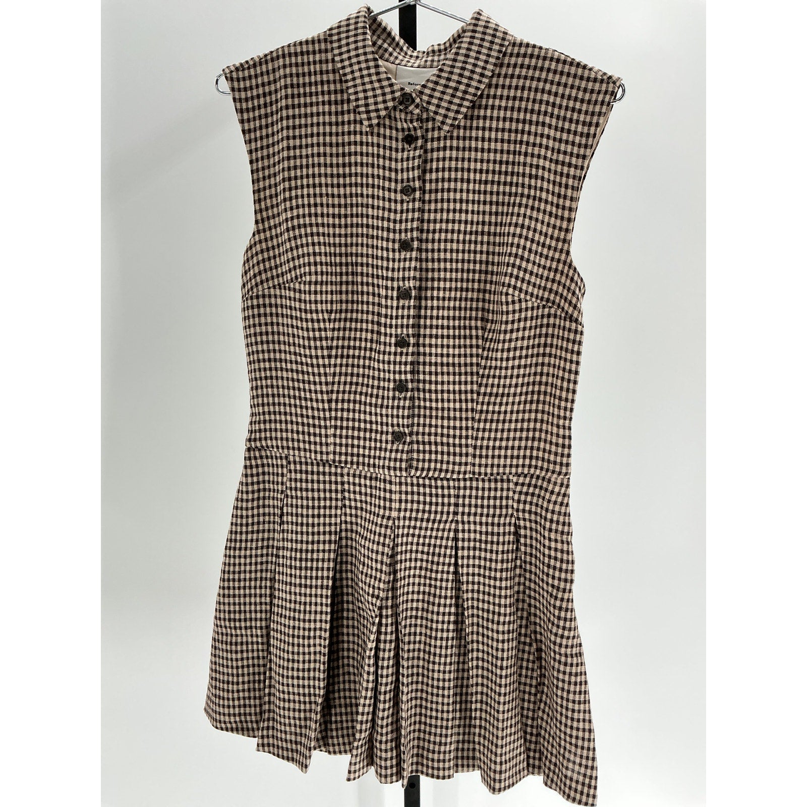 Reformation 'Arella' Black Linen Dress Size 0