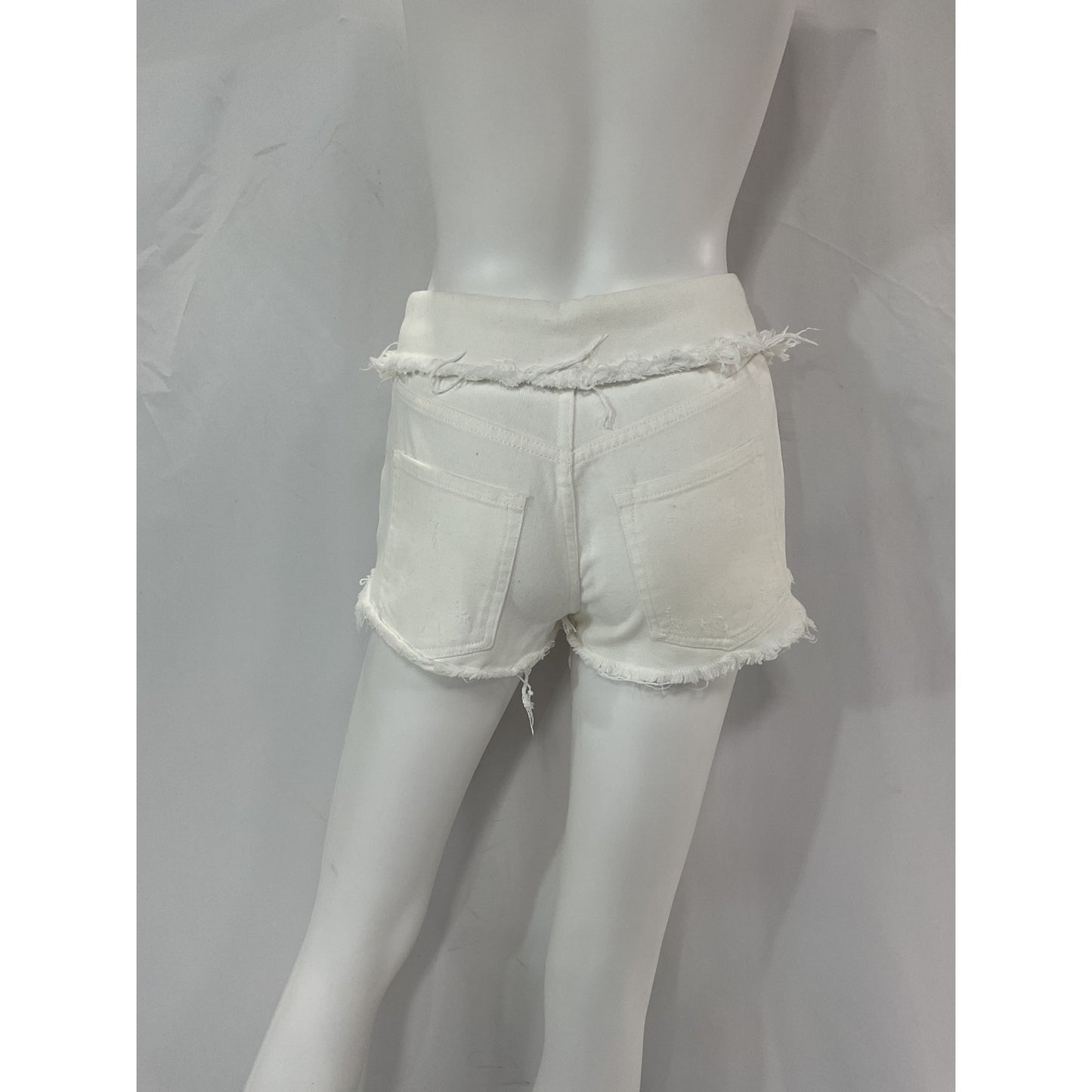 Ser.O.Ya 'Mason' White Denim Jean Shorts Size 25