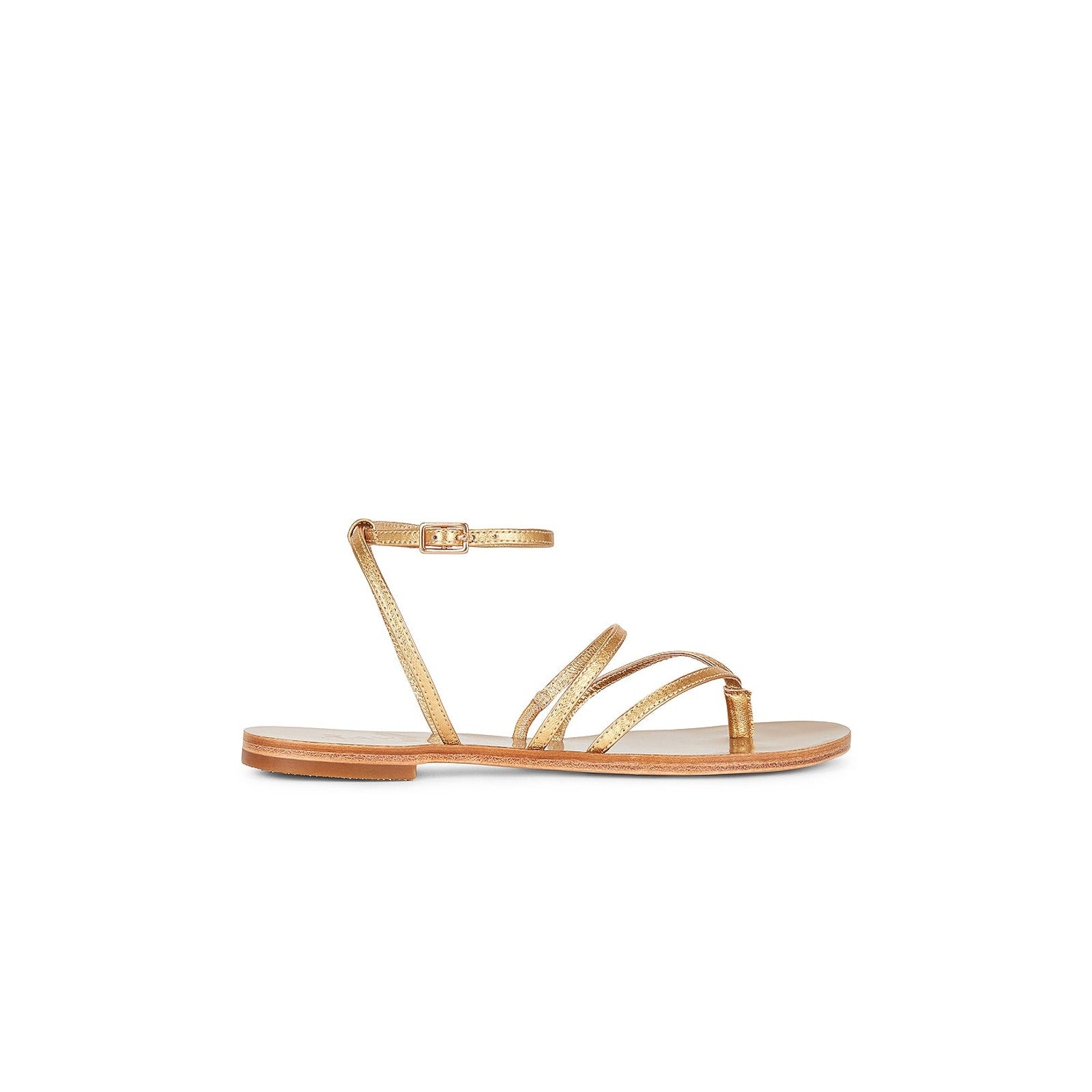 Raye 'Void' Gold Leather Sandal Size 5.5