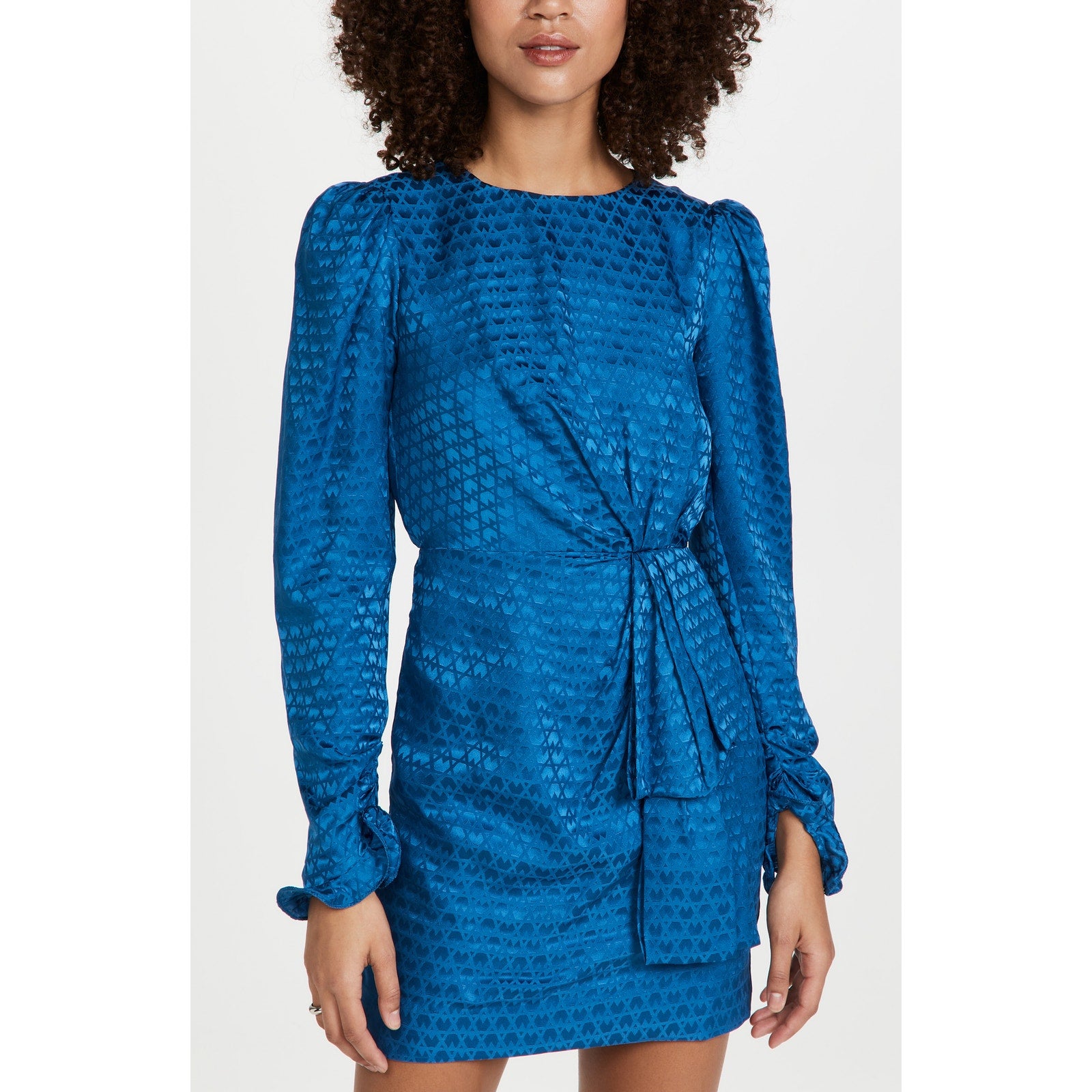 Saloni 'Debbie' Blue Silk Dress Size 4