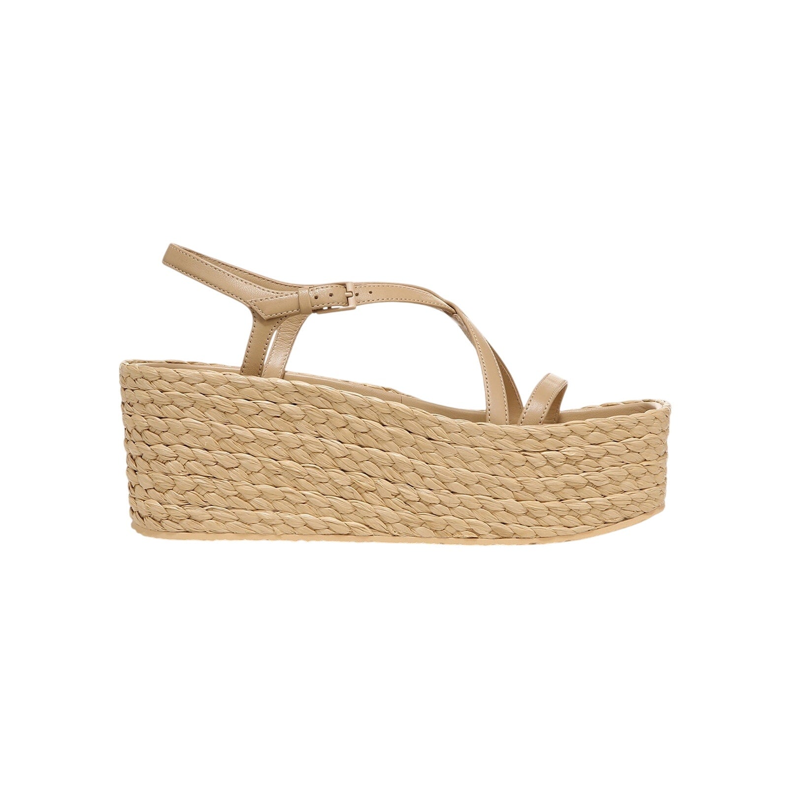 Vince 'Maxine' Beige Leather Platorm Strap Sandal Size 6.5