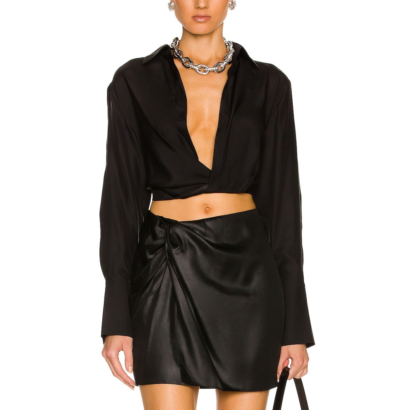 Gauge81 'Myoko' Black Satin Top Size S