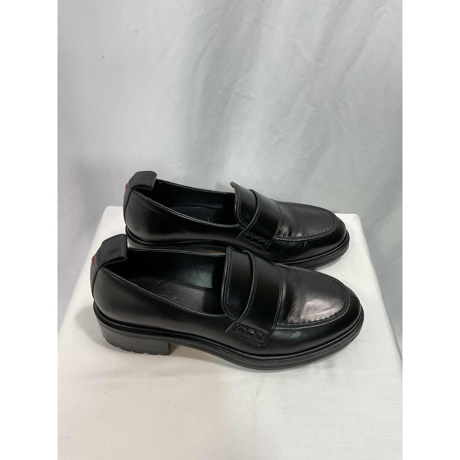 Aeyde 'Ruth' Black Leather Loafers Size 9.5