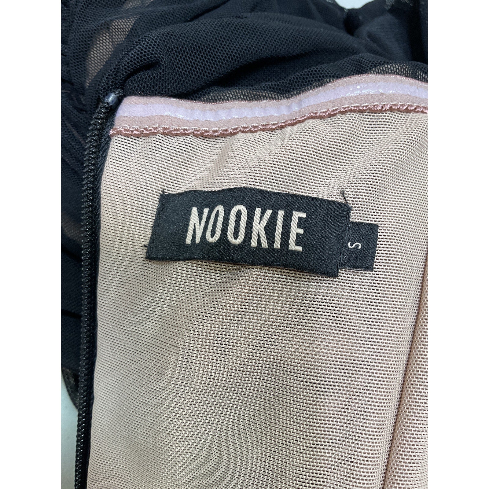 Nookie 'Dita' Black Mesh Gown Size S