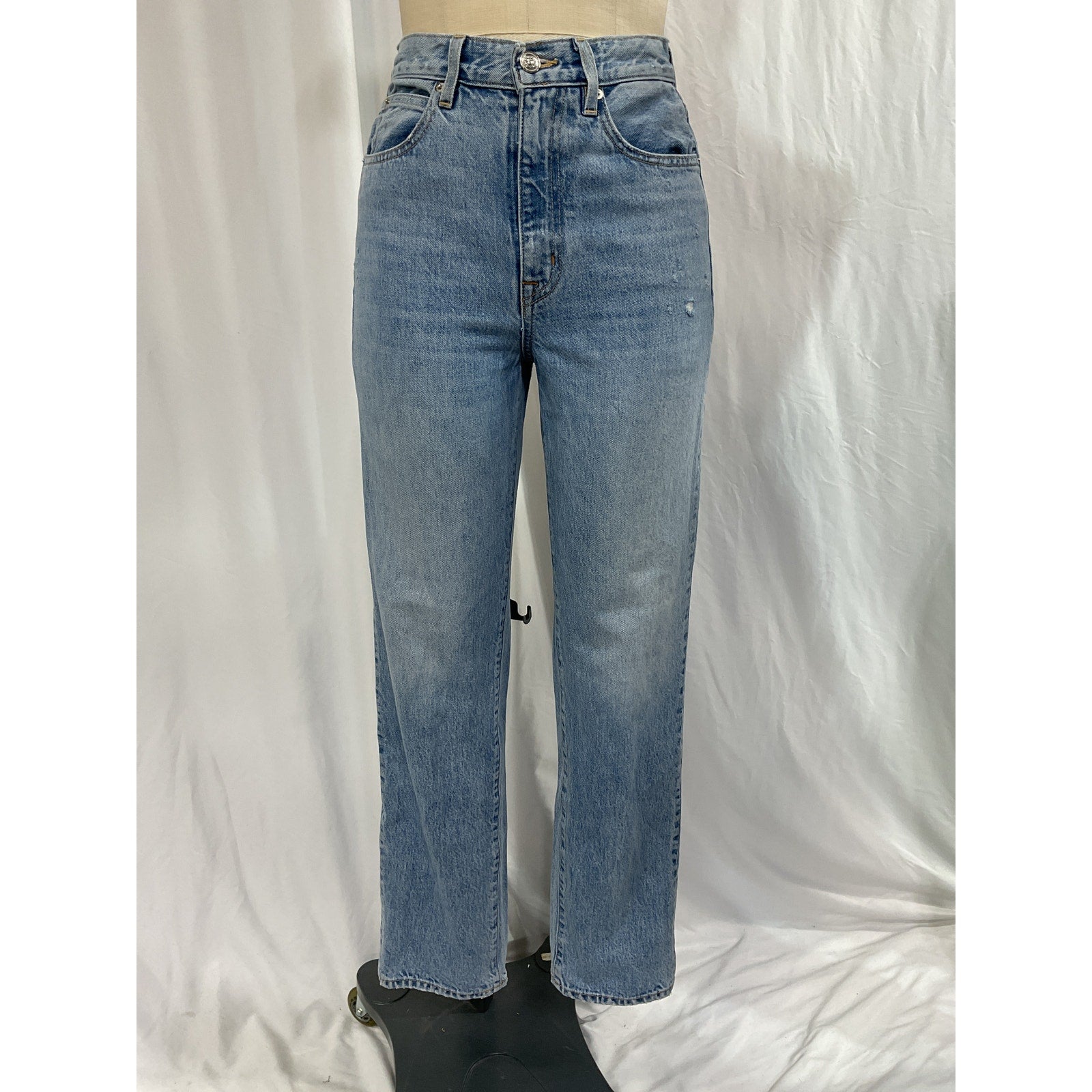 Slvrlake 'London' Blue High Rise Straight Size 25