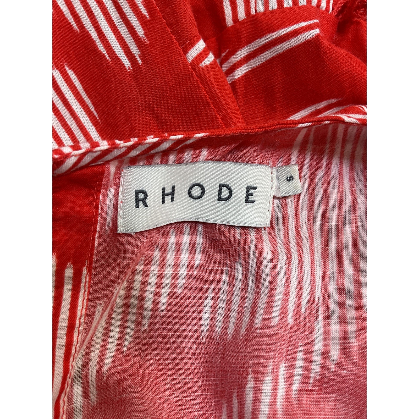 Rhode 'Ella' Red Cotton Dress Size S