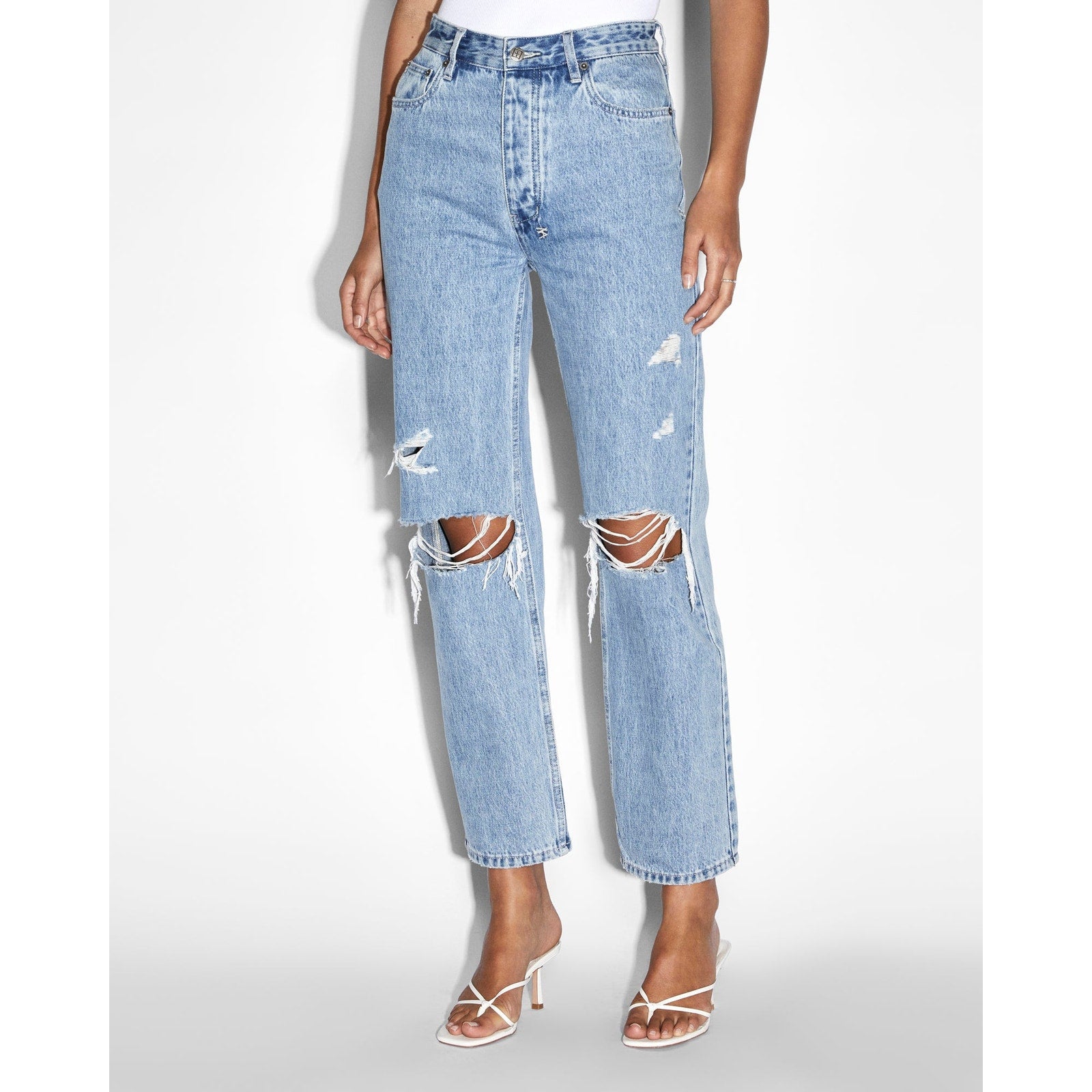 Ksubi 'Brooklyn' Blue Cotton Authentik Trashed Denim Jean Size 26 - NWT