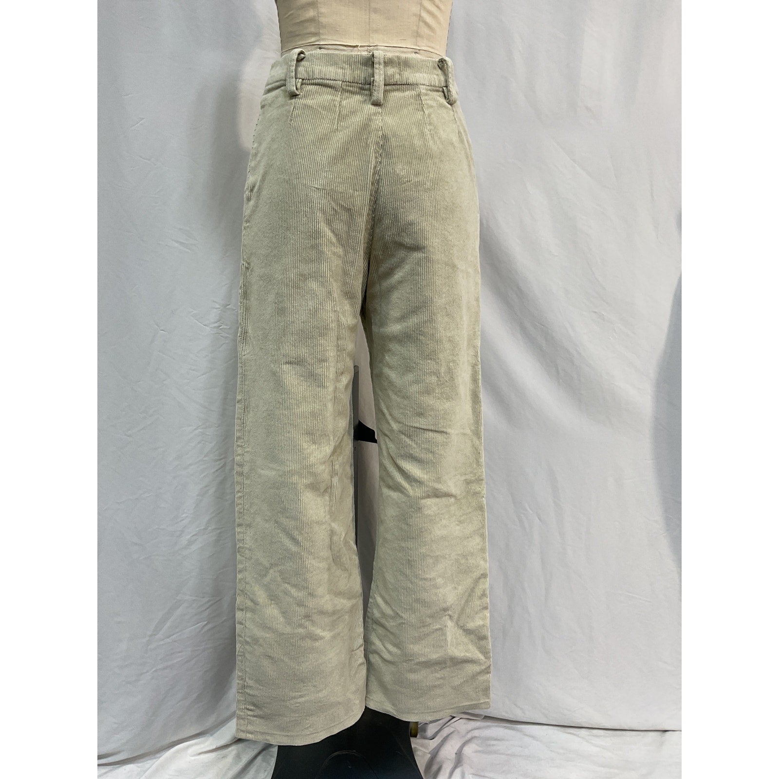 Sprwmn Straight Leg White Cotton Trouser Size 29