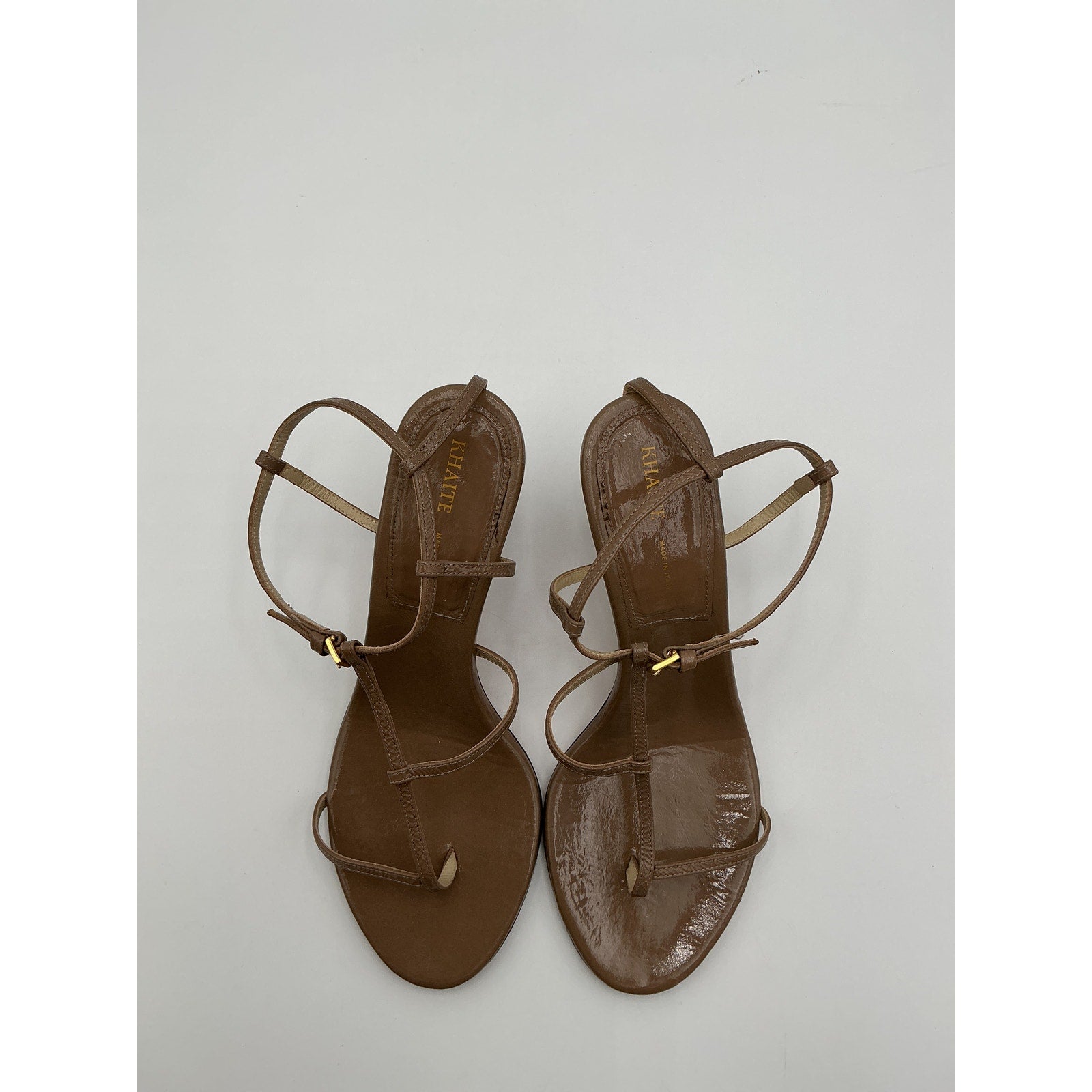 Khaite 'Jones' Tan Leather Sandals Size 6