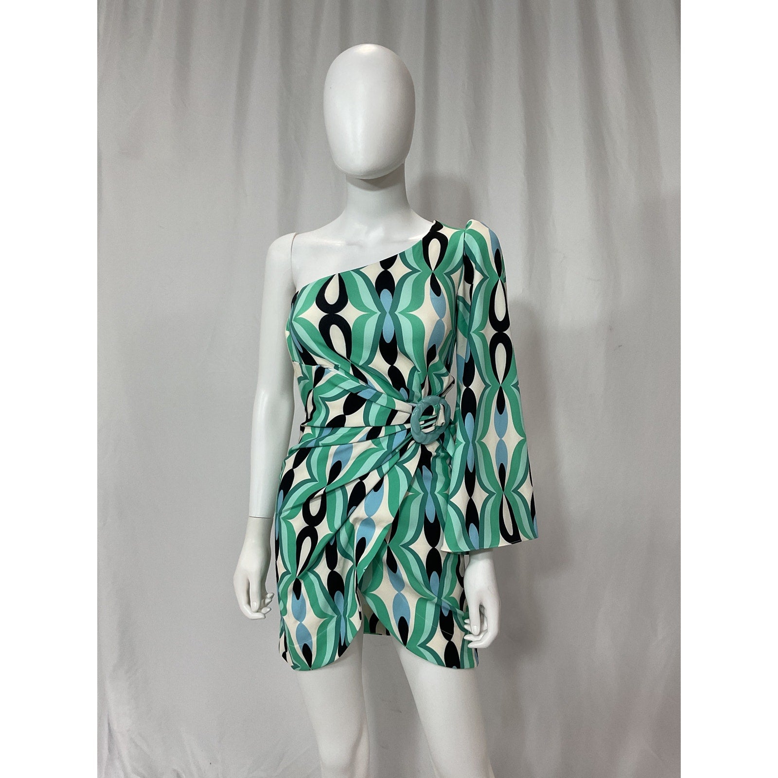 Patbo 'Twist' Blue One Shoulder Mini Dress Size 0
