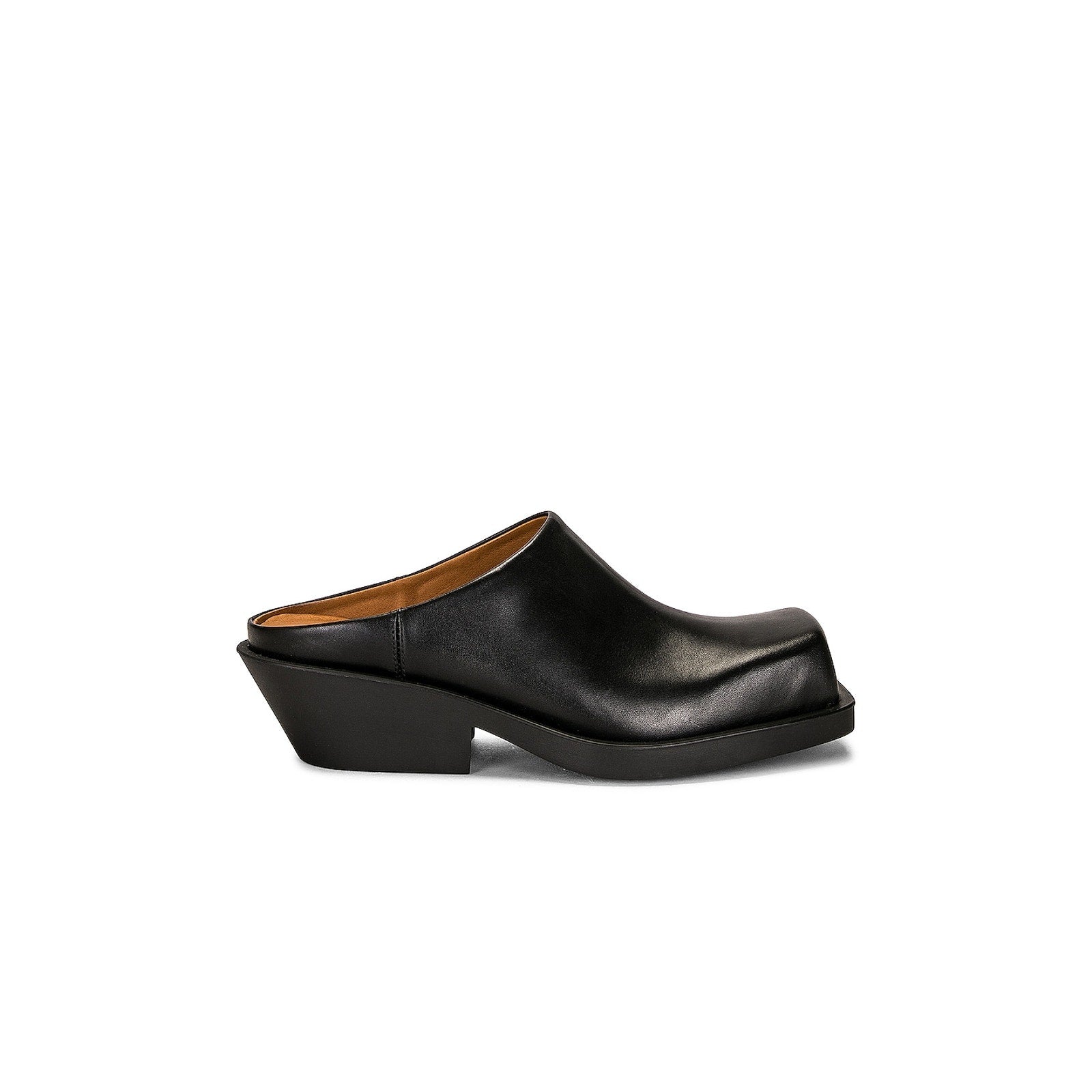 Marni 'Sabot' Black Leather Square Toe Clog Size 9