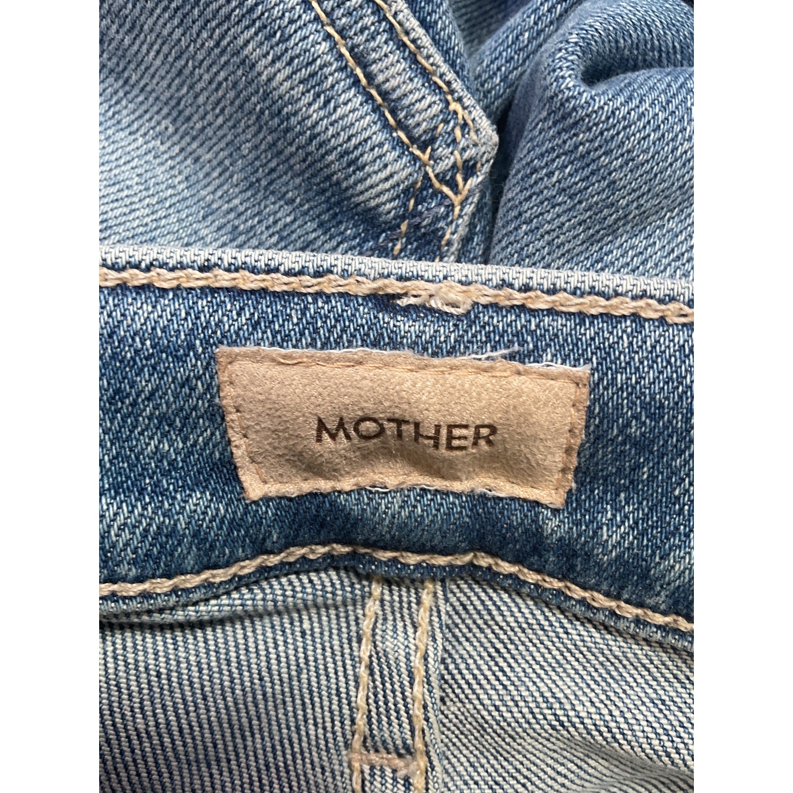 Mother 'The Dazzler' Blue Cotton Mid Rise Ankle Straight Jeans Size 30