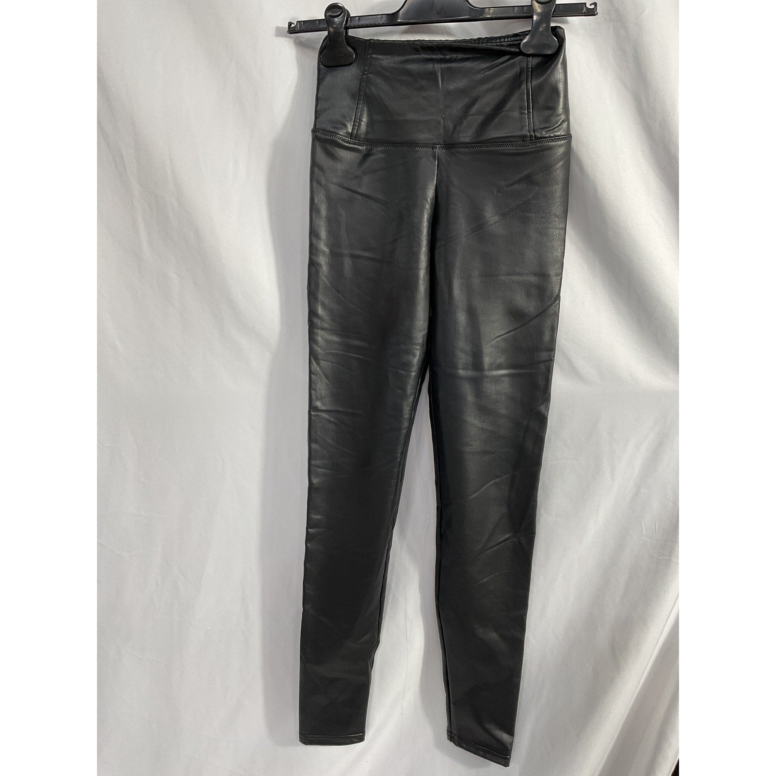 Allsaints 'Cora' Black Faux Leather High-Rise Leggings Size 4