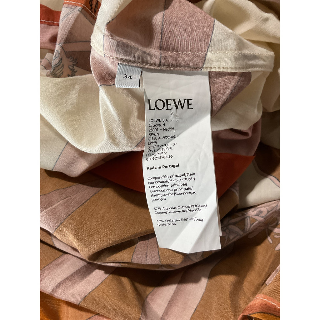 Loewe Orange Cotton Printed Shirt Size 34